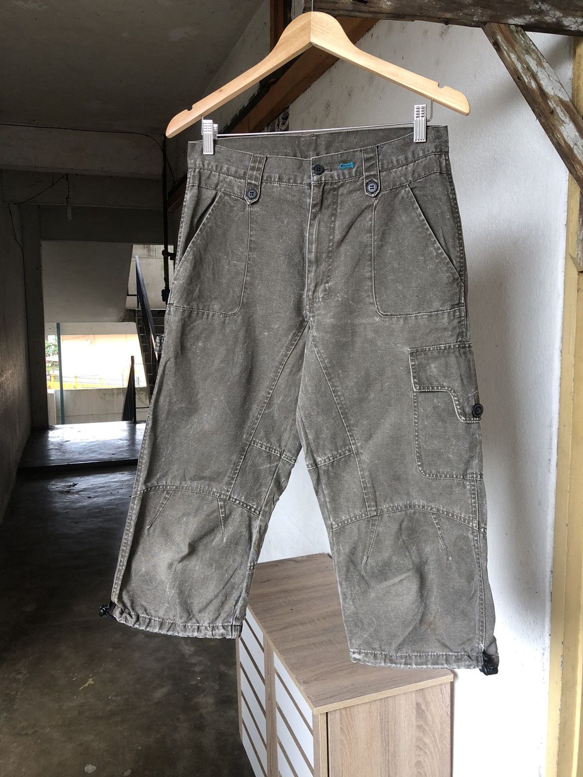 Japanese Brand Vintage PPFM Distressed Style Three Quater Cargo Pants Size US 30 / EU 46 - 2 Thumbnail