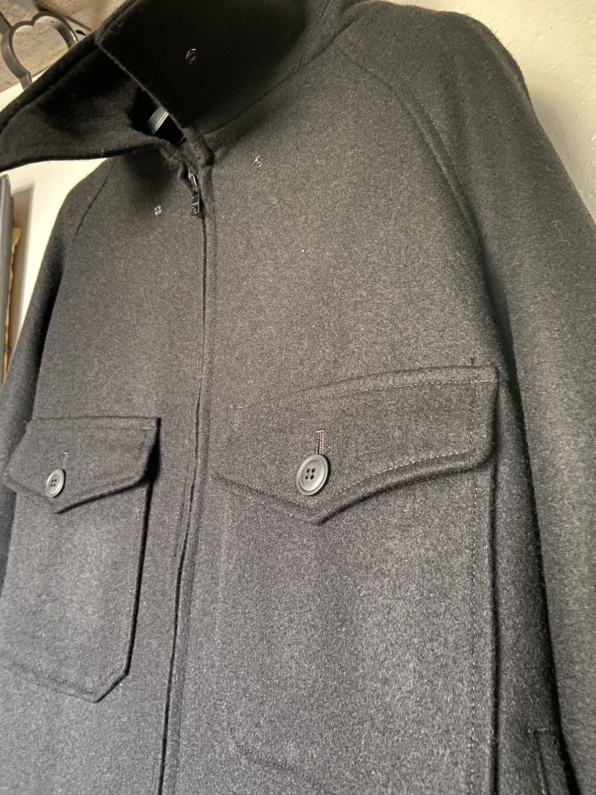 Yohji Yamamoto Wool Utility Trucker Jacket Size US L / EU 52-54 / 3 - 2 Thumbnail