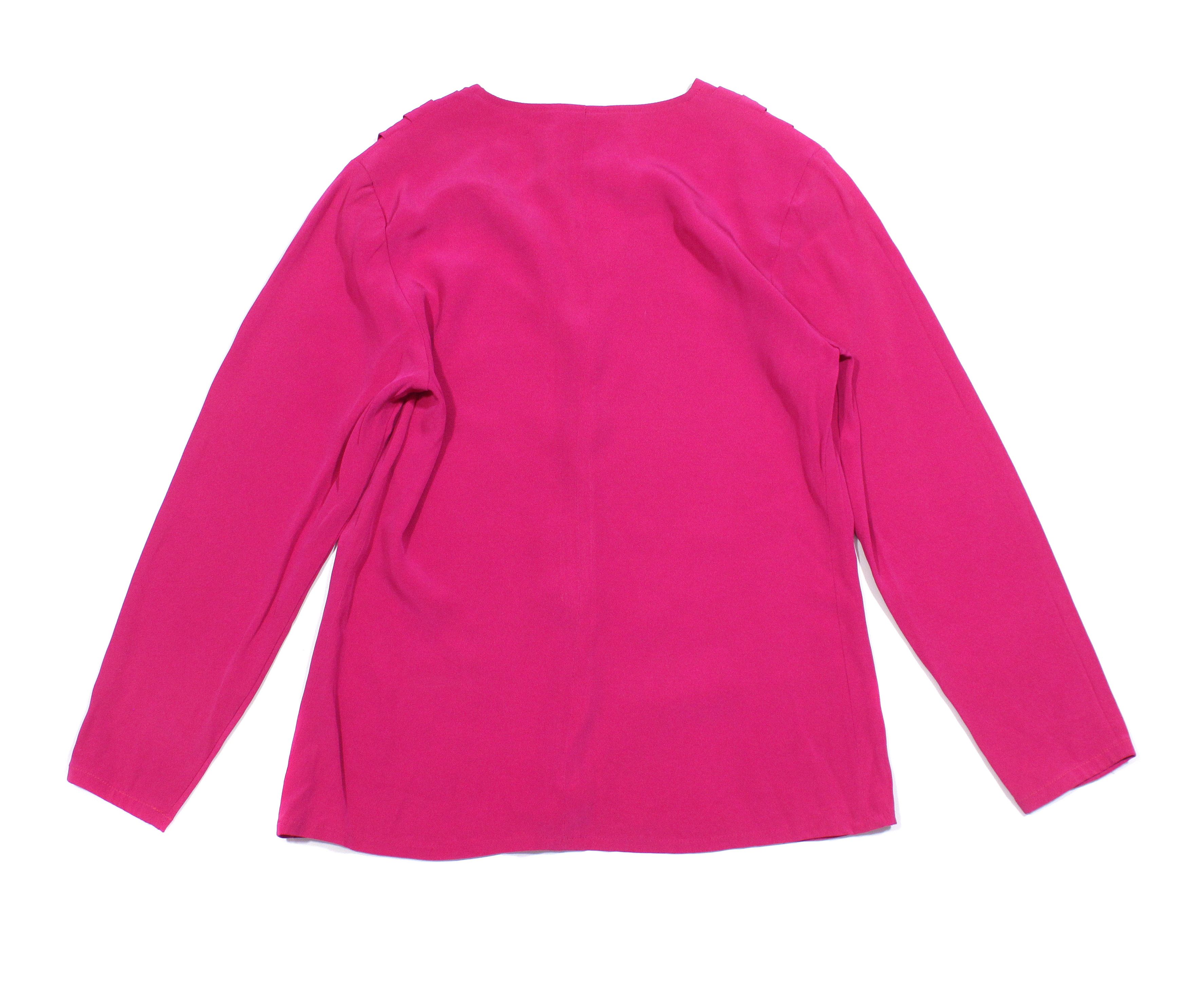 Saint Laurent Paris 90S Variation Blouse Vintage Made in France Size M / US 6-8 / IT 42-44 - 3 Thumbnail