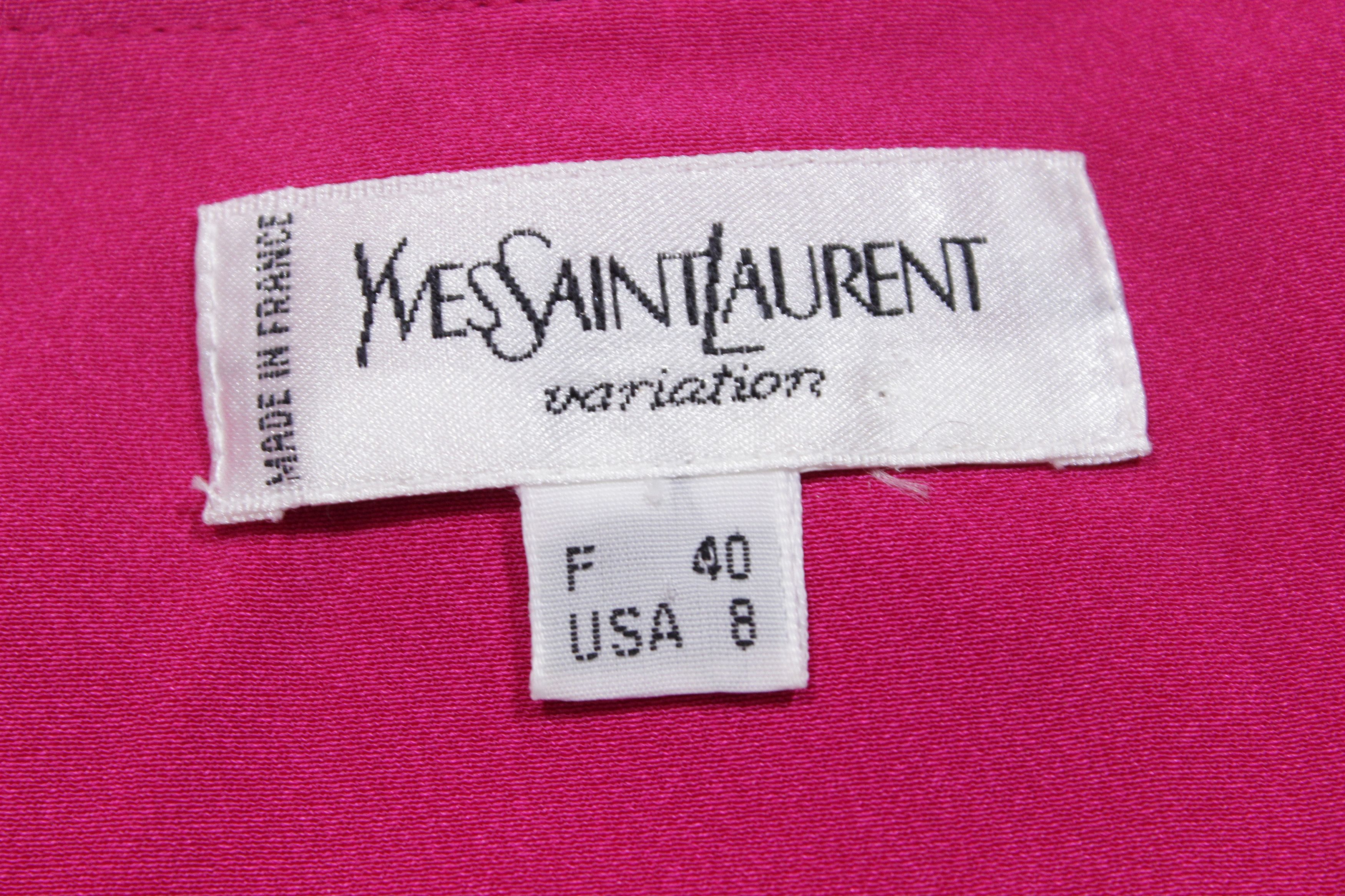 Saint Laurent Paris 90S Variation Blouse Vintage Made in France Size M / US 6-8 / IT 42-44 - 8 Thumbnail