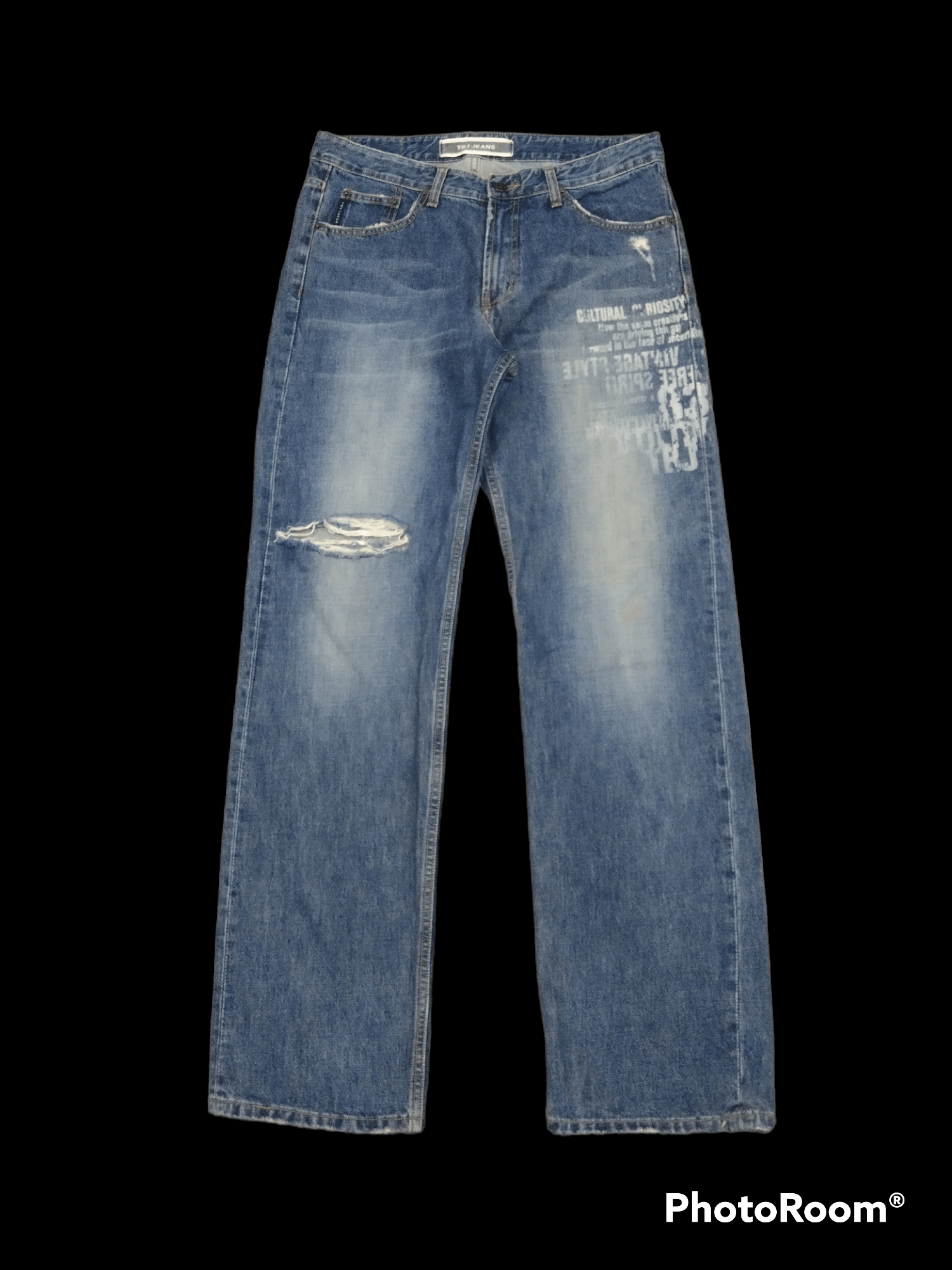 Japanese Brand THRASH🔥ILLUSTRATION TBJ JEANS INSPIRED HYSTERIC GLAMOUR Size US 33 - 1 Thumbnail