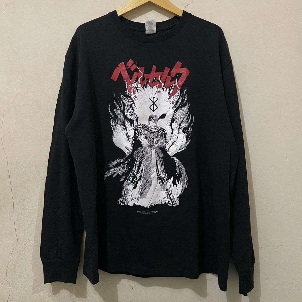 image of Anima x Tee Shirt Berserk Femto Anime Manga Longsleeve T Shirt in Black, Men's (Size XL)