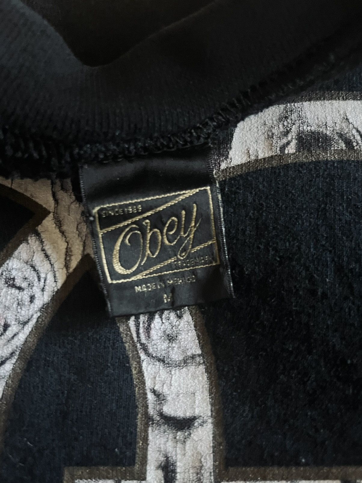 Obey × Vintage Obey Chainlink Logo Crewneck Sweatshirt (Black) - Medium Size US M / EU 48-50 / 2 - 5 Thumbnail