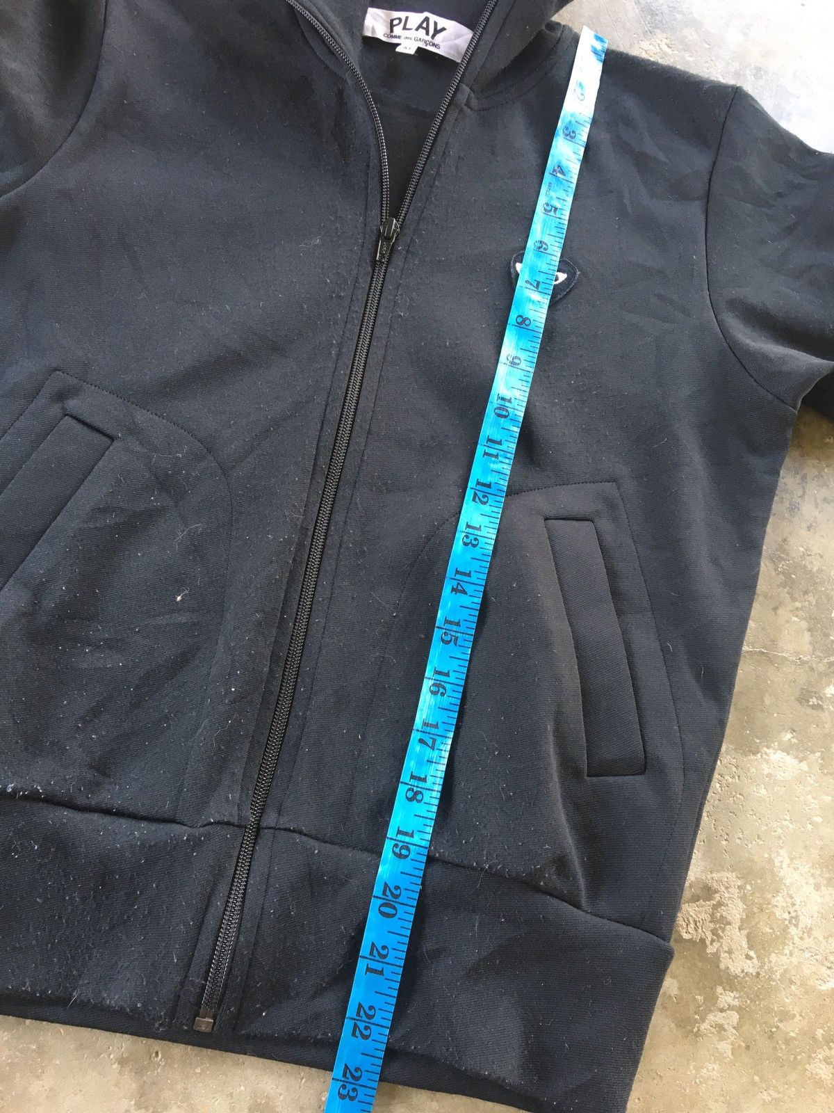 Comme des Garcons × Designer × Japanese Brand Vintage Comme Des Garçons big Logo Distressed Zipper Sweter Size US M / EU 48-50 / 2 - 4 Thumbnail