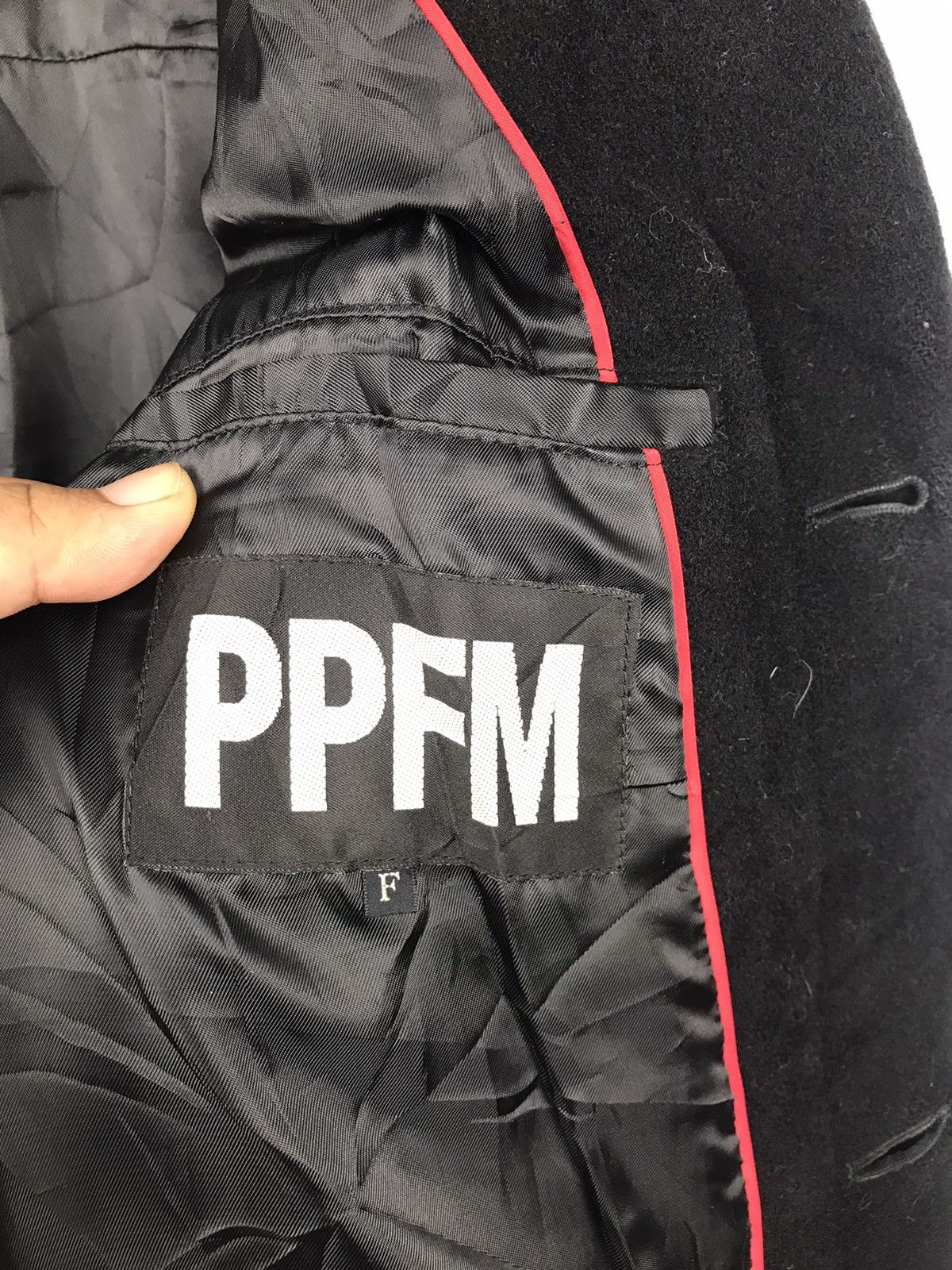 Japanese Brand × PPFM × Vintage Vintage 90"s Ppfm Wool Long jacket Size US L / EU 52-54 / 3 - 4 Thumbnail