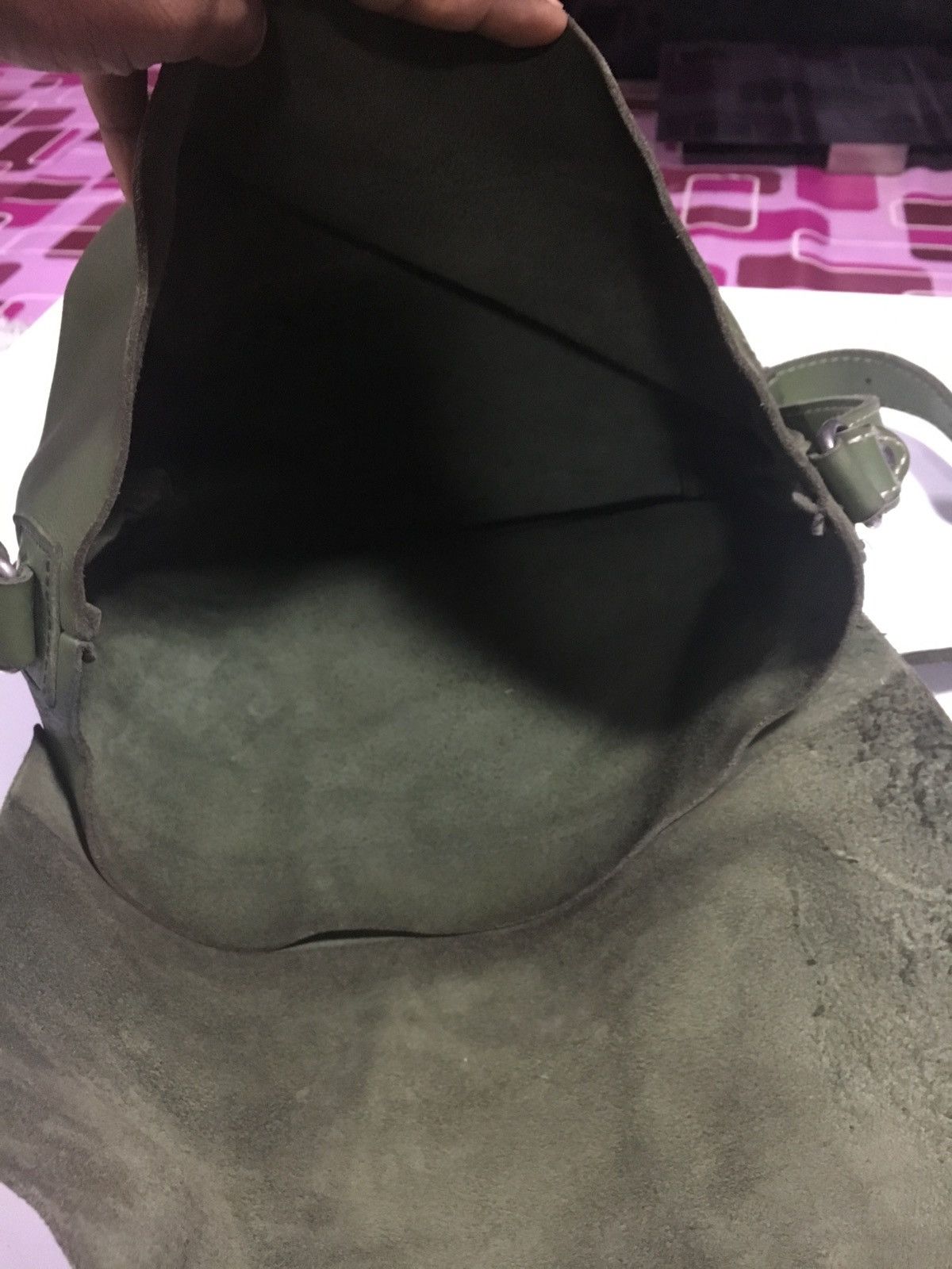 Handmade HANDMADE GREEN SLING BAG FULL LEATHER CUSTOM Size ONE SIZE - 9 Thumbnail