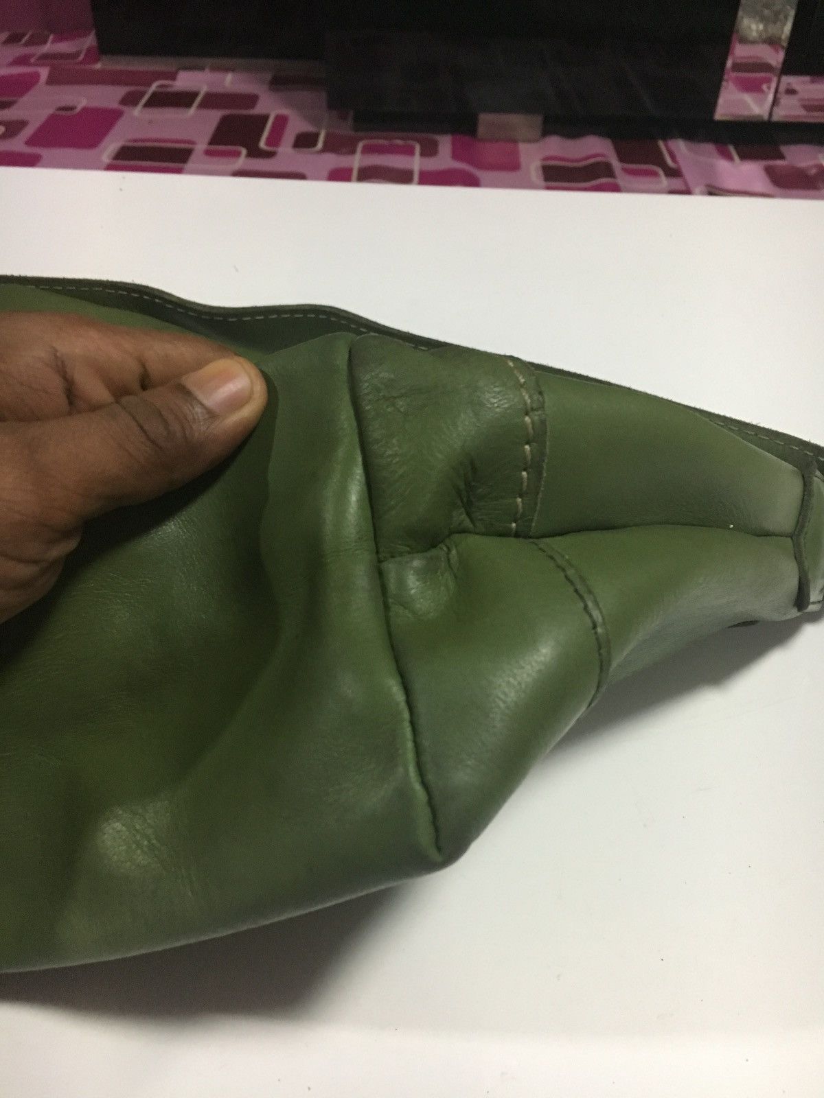 Handmade HANDMADE GREEN SLING BAG FULL LEATHER CUSTOM Size ONE SIZE - 6 Thumbnail