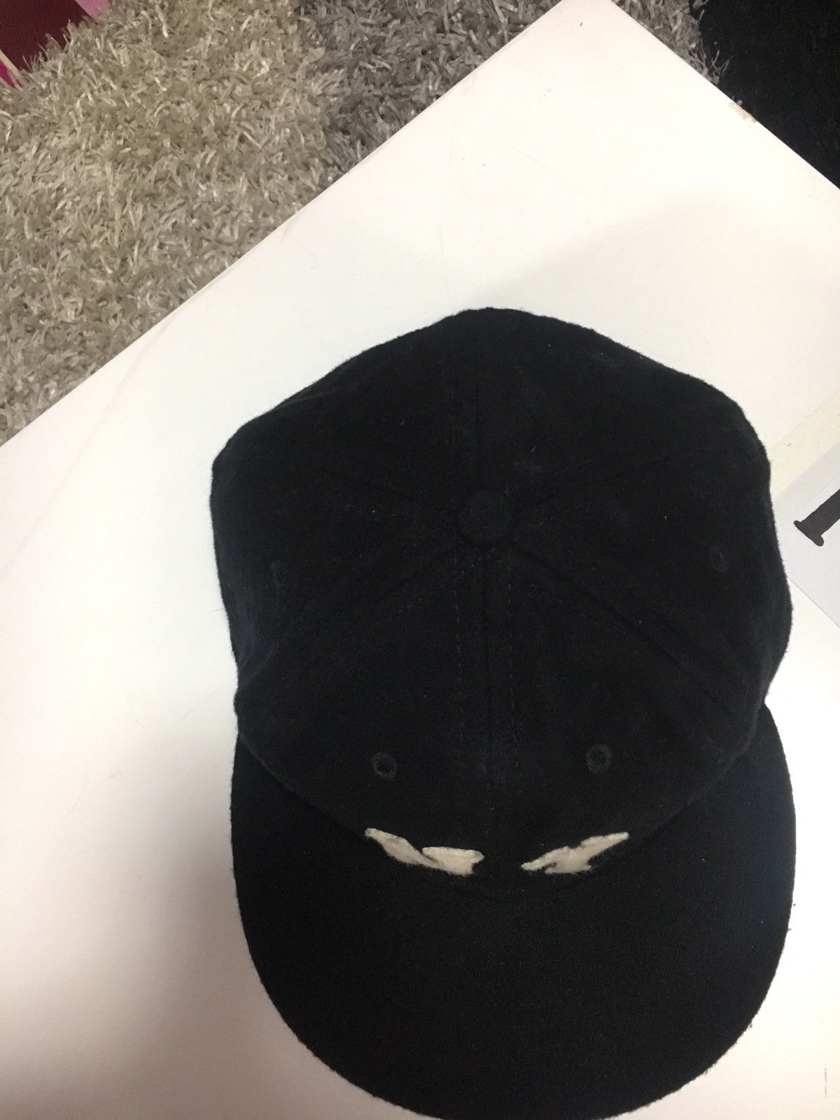 New York Yankees VINTAGE NY BLUE BLACK WOOL FULL CAP USA Size ONE SIZE - 3 Thumbnail