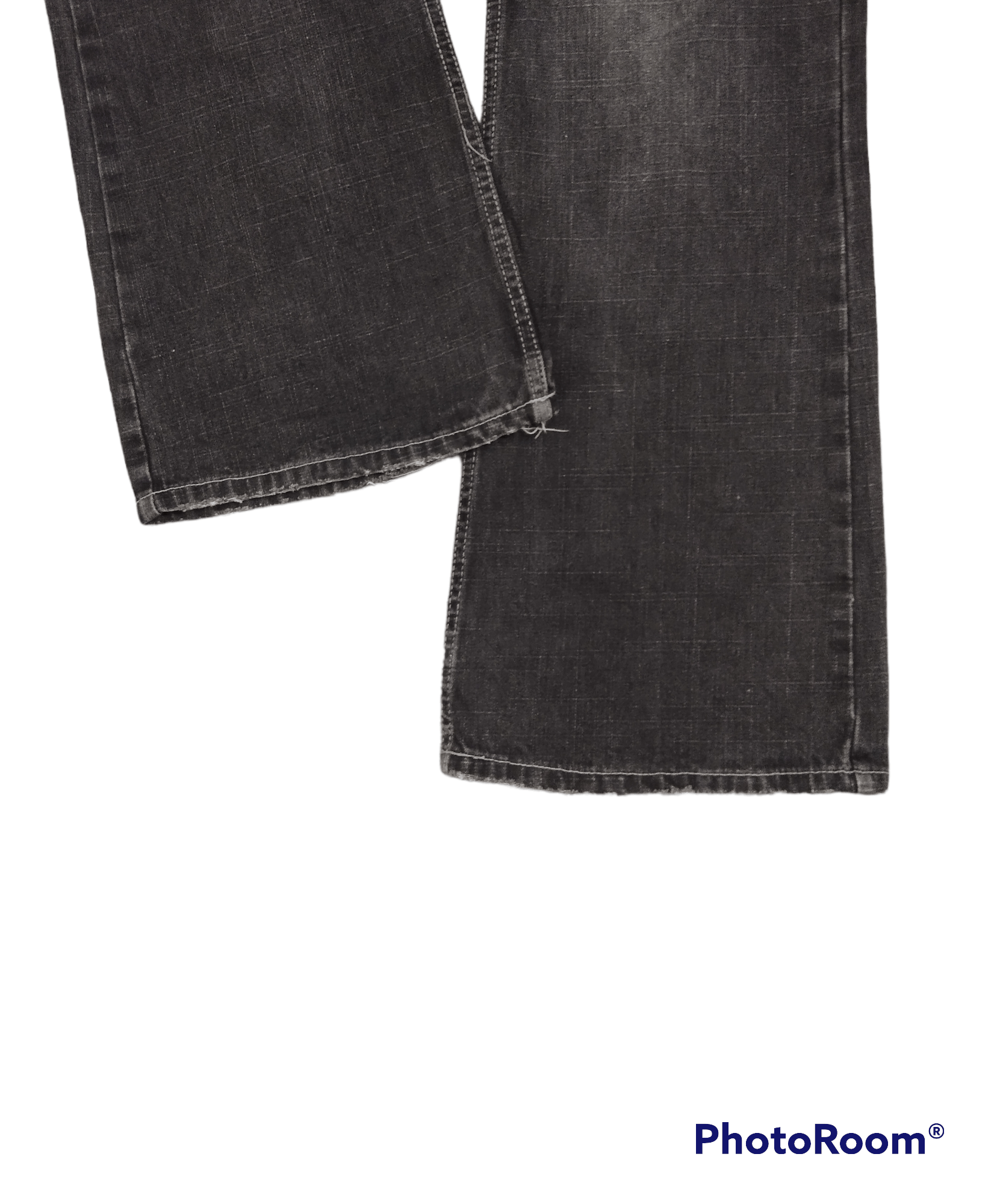 Japanese Brand FLARE🔥WASHED BLACK GRAY FREEBEAT DIAG Size US 33 - 7 Thumbnail