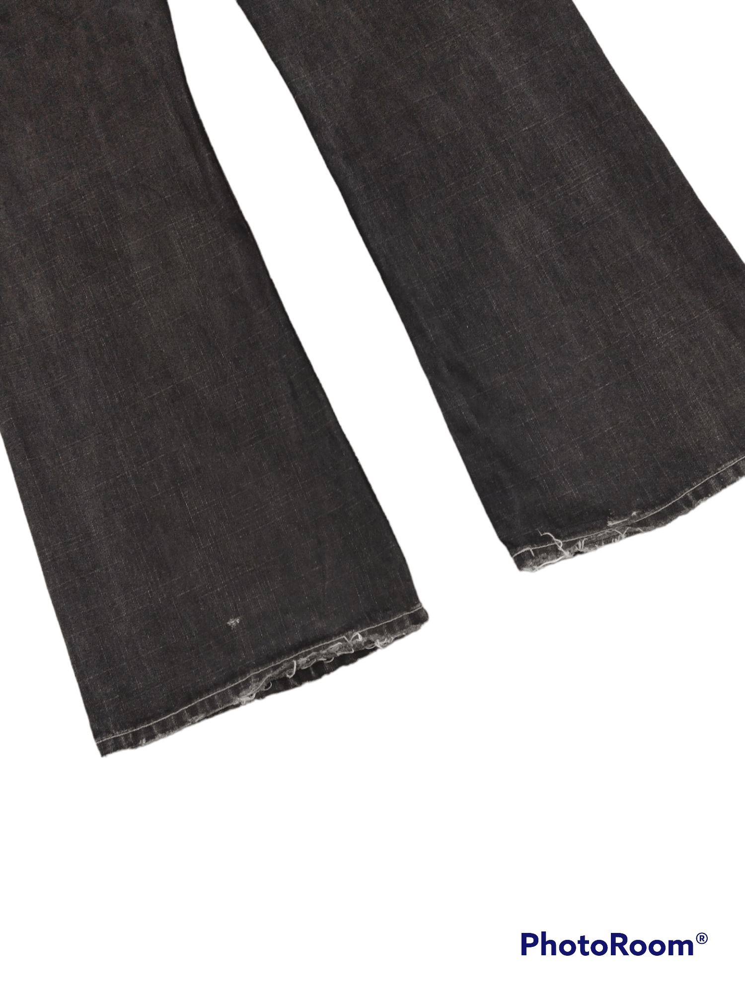 Japanese Brand FLARE🔥WASHED BLACK GRAY FREEBEAT DIAG Size US 33 - 6 Thumbnail