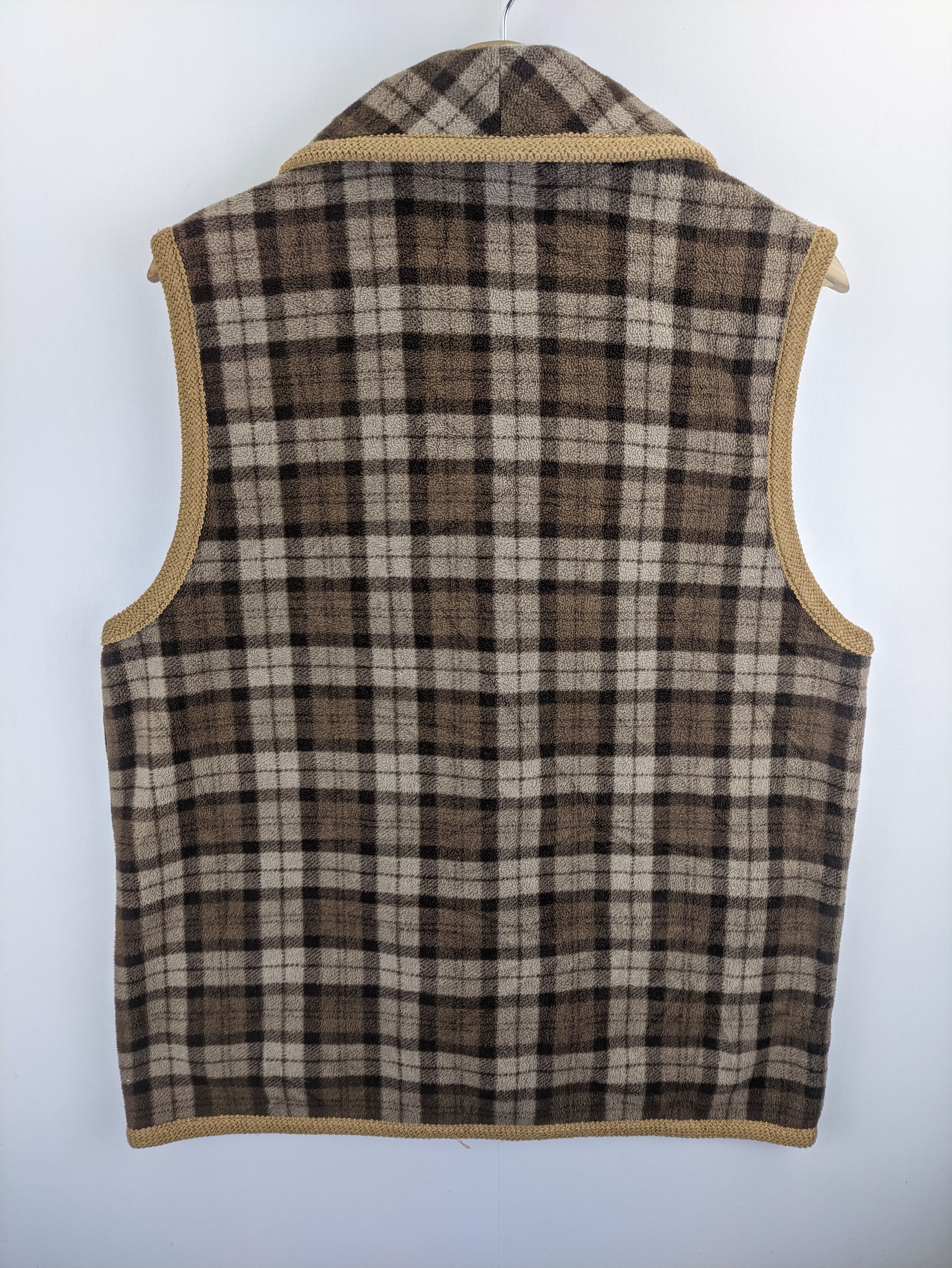 Japanese Brand Steals🔥Fleece Vest Checkered by Janani Size US M / EU 48-50 / 2 - 2 Thumbnail