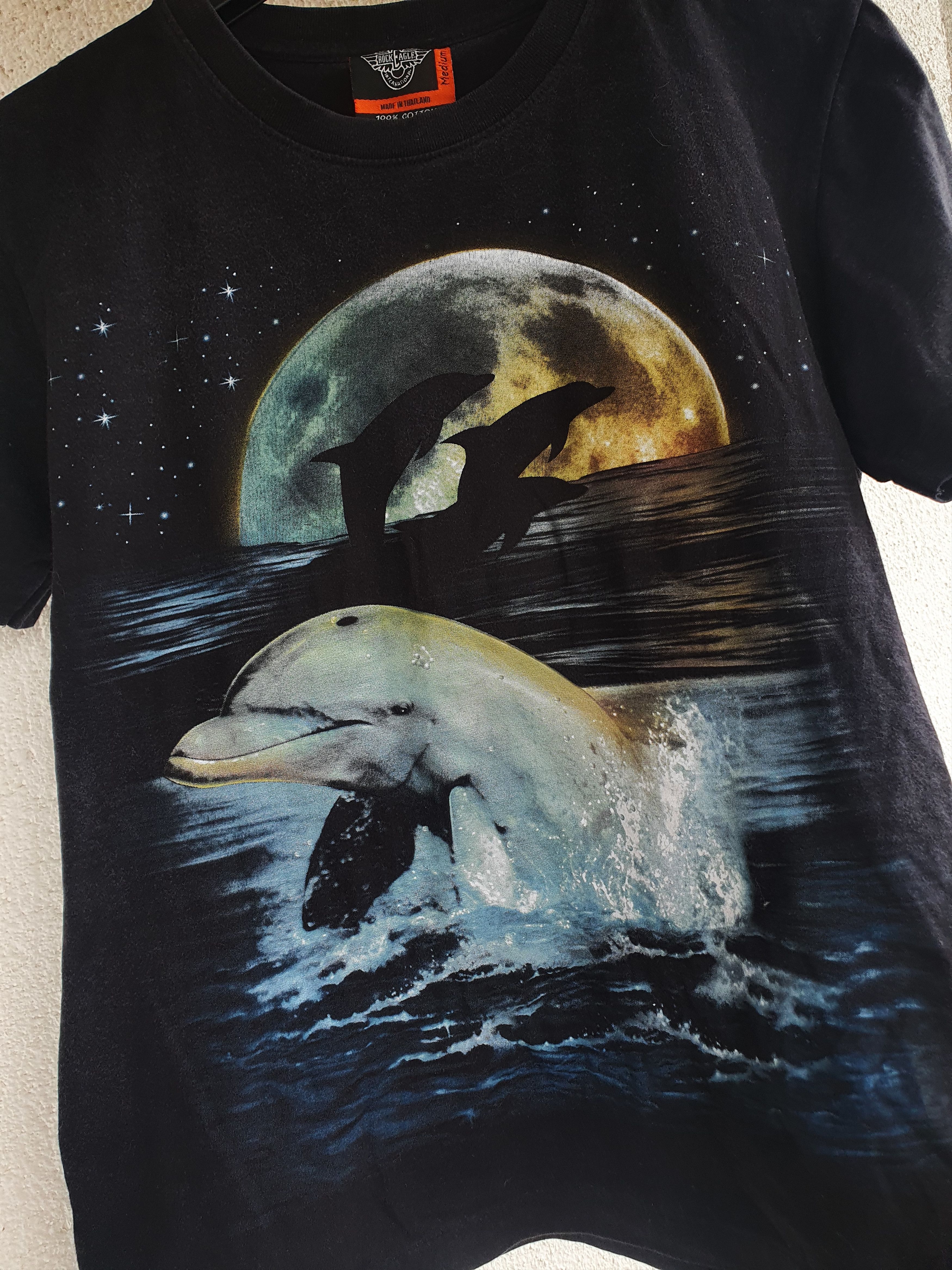 Other Rock Eagle Dolphins and Moon all over print tee,sz M Size US M / EU 48-50 / 2 - 4 Thumbnail