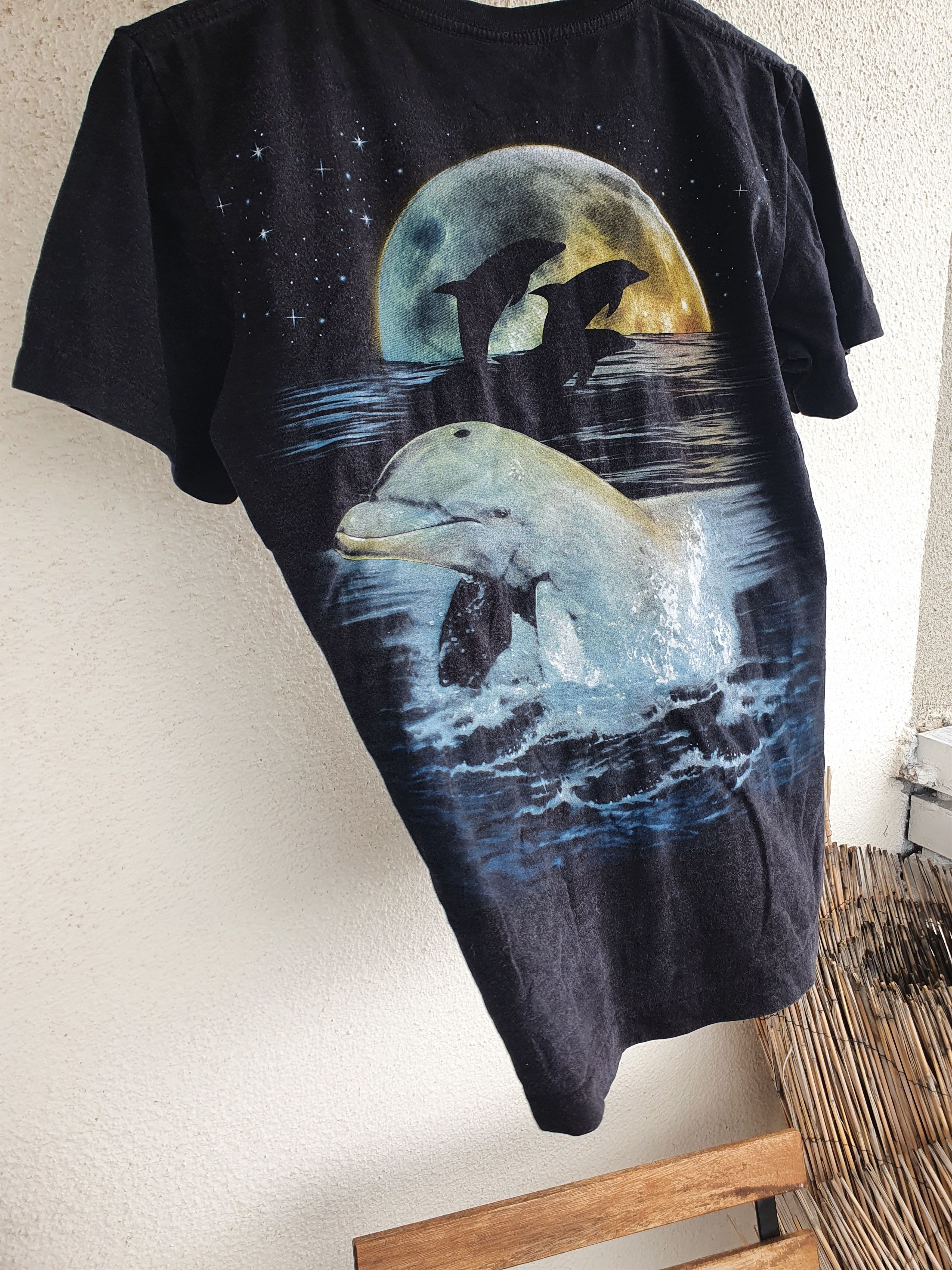 Other Rock Eagle Dolphins and Moon all over print tee,sz M Size US M / EU 48-50 / 2 - 6 Thumbnail