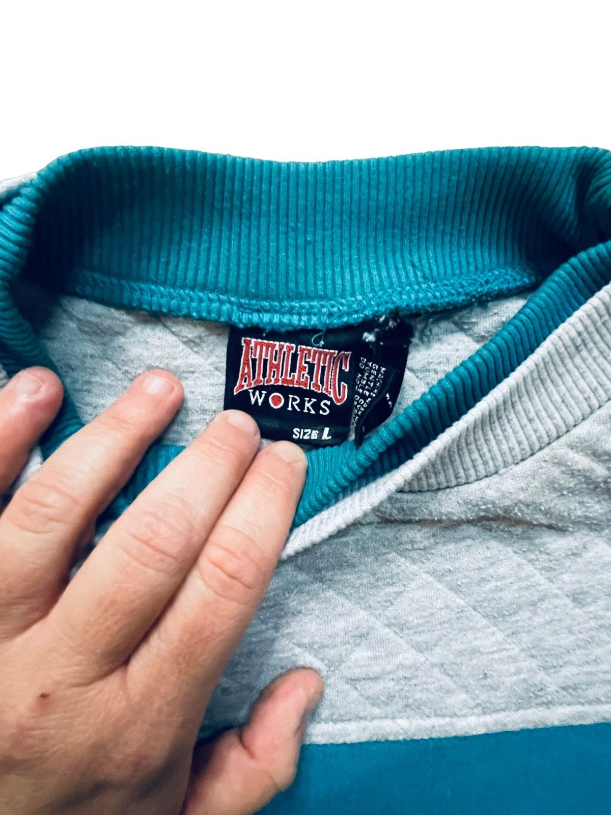 Athletic Works × Russell Athletic × Vintage Vintage 80s Athletic Works Double Crew Neck Sweat Shirt L Size US L / EU 52-54 / 3 - 10 Thumbnail