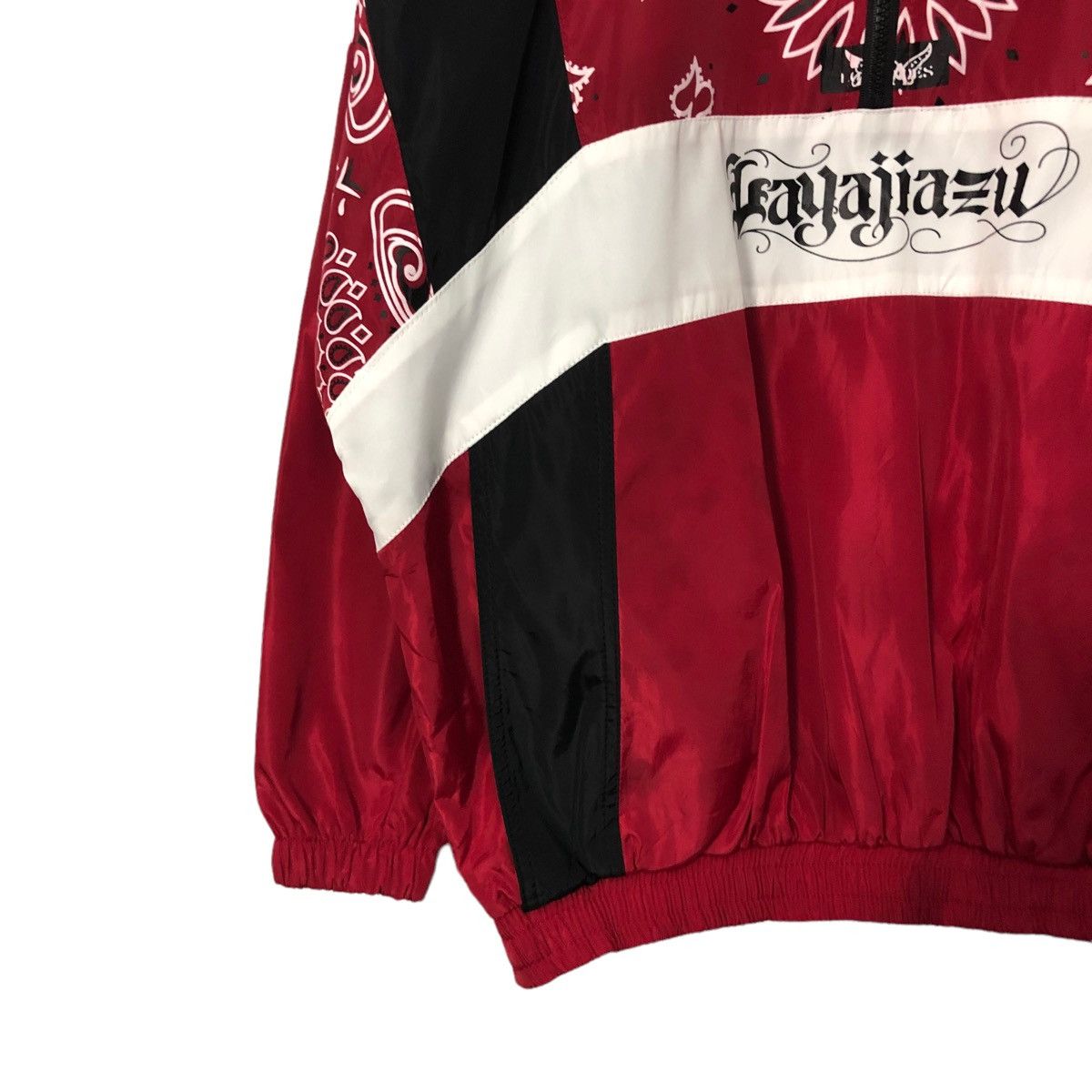 Japanese Brand × Vintage Vintage Fashion Nice Design Half Zipper Windbreaker Sweater Size US XL / EU 56 / 4 - 3 Thumbnail