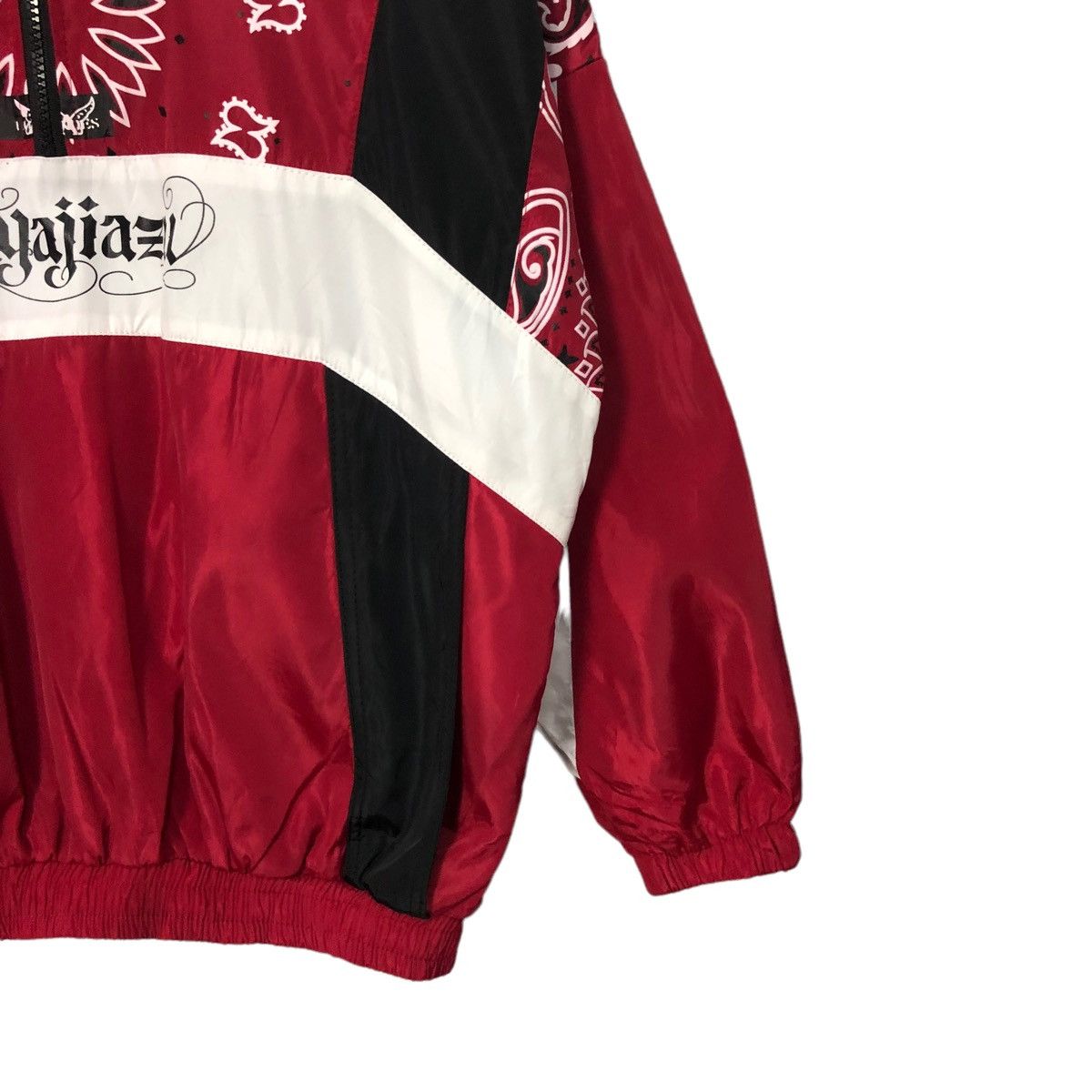 Japanese Brand × Vintage Vintage Fashion Nice Design Half Zipper Windbreaker Sweater Size US XL / EU 56 / 4 - 2 Thumbnail