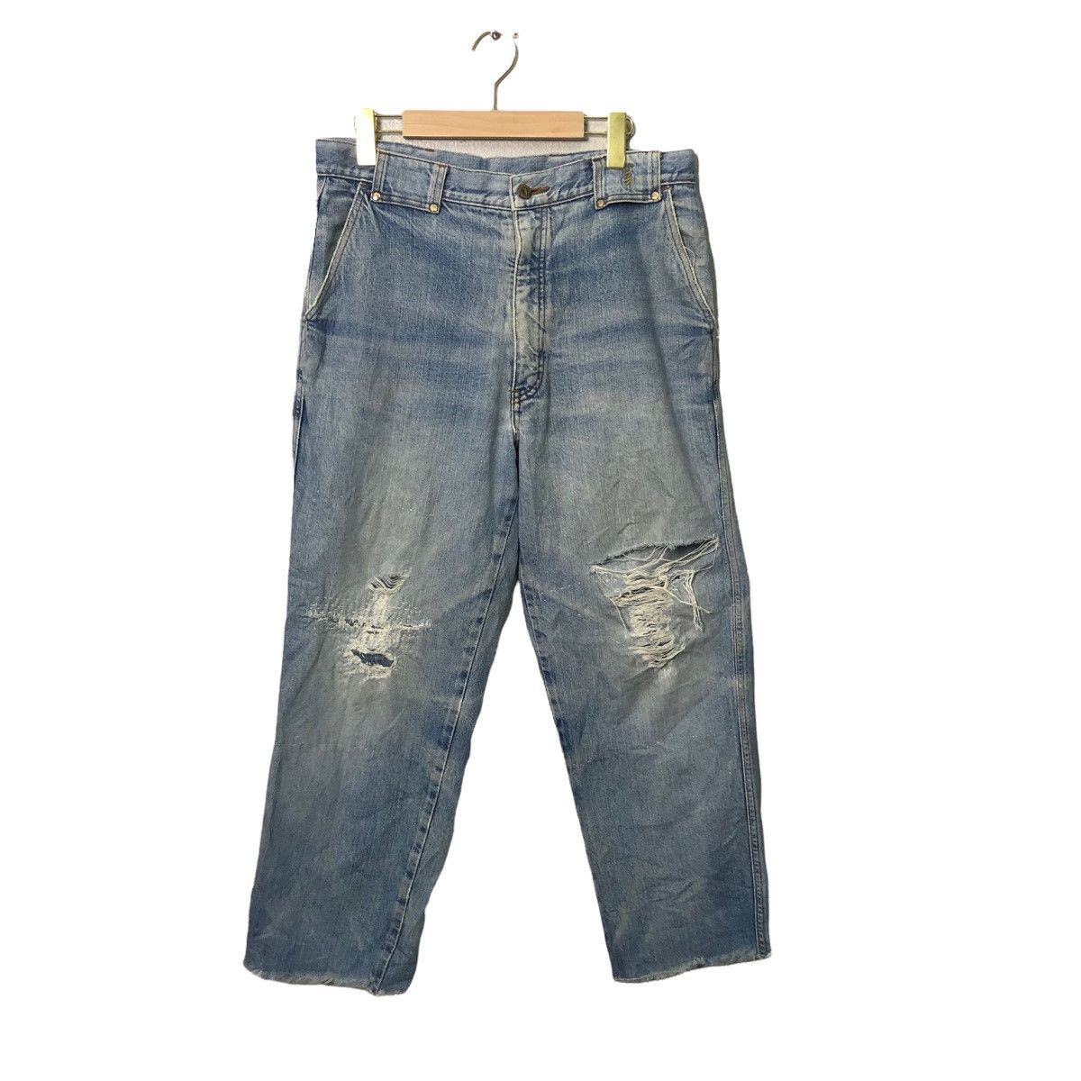 Trussardi Vintage Trussardi Jeans Distressed Denim Pants W33 L37 Size US 33 - 1 Thumbnail