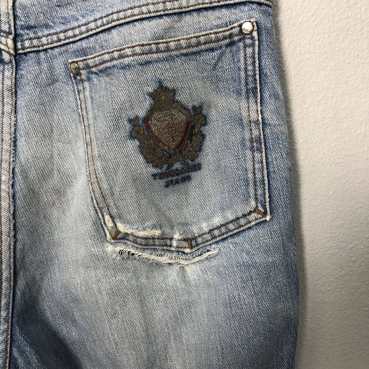Trussardi Vintage Trussardi Jeans Distressed Denim Pants W33 L37 Size US 33 - 8 Thumbnail