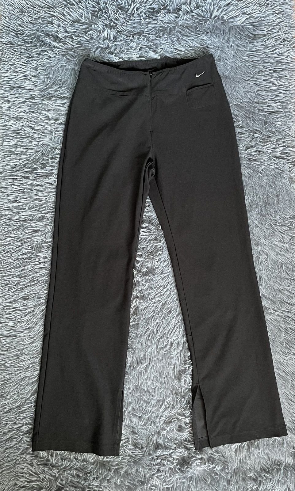 Nike × Vintage Nike Y2K vintage 00s palazzo wide leg drill joggers pants Size 32" / US 10 / IT 46 - 2 Thumbnail