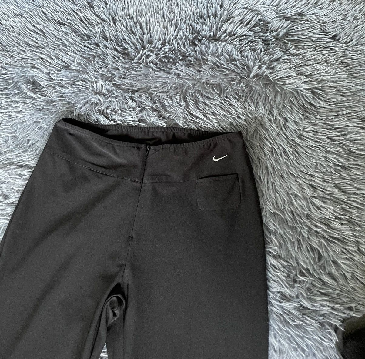 Nike × Vintage Nike Y2K vintage 00s palazzo wide leg drill joggers pants Size 32" / US 10 / IT 46 - 4 Thumbnail