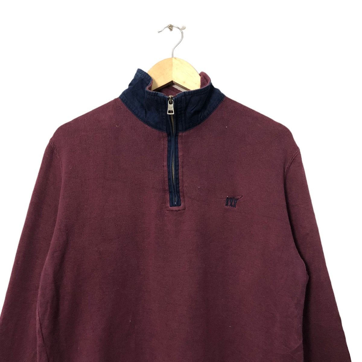 Henry Cotton's Vintage Henry Cottons Half Zipper Embroidery Logo Sweatshirt Size US L / EU 52-54 / 3 - 4 Thumbnail