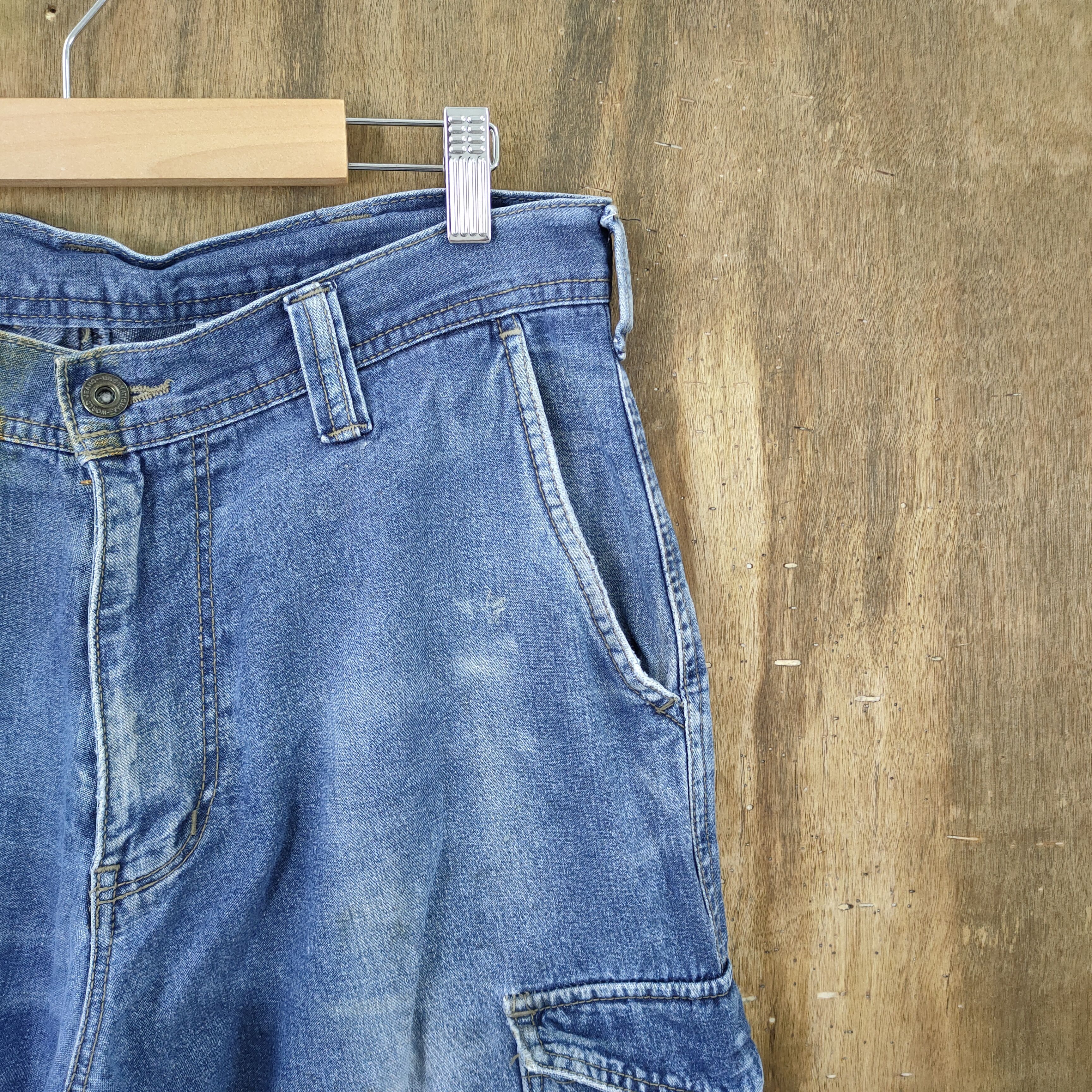 Japanese Brand × StraightFaded × Vintage VINTAGE FADED JEANS DENIM BAGGY CARGO PANTS Size US 32 / EU 48 - 10 Thumbnail