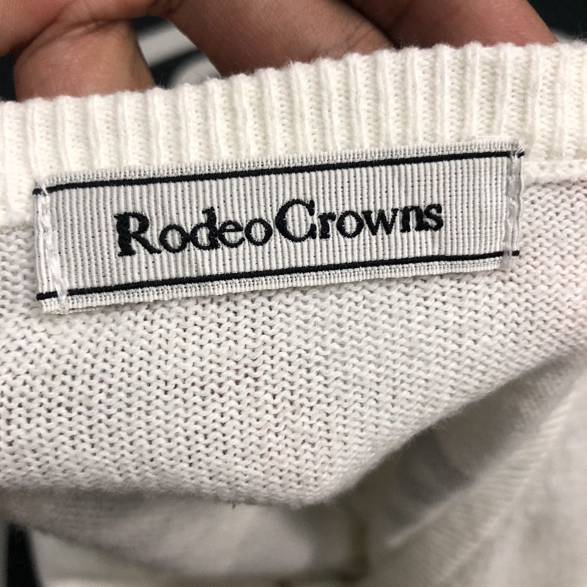 Seditionaries Vintage Rodeo Crown V Neck Big Logo Knitwear Sweater Jumper Size XS / US 0-2 / IT 36-38 - 10 Thumbnail