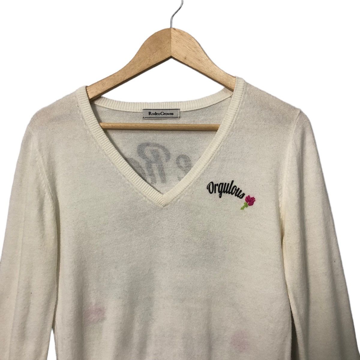 Seditionaries Vintage Rodeo Crown V Neck Big Logo Knitwear Sweater Jumper Size XS / US 0-2 / IT 36-38 - 5 Thumbnail