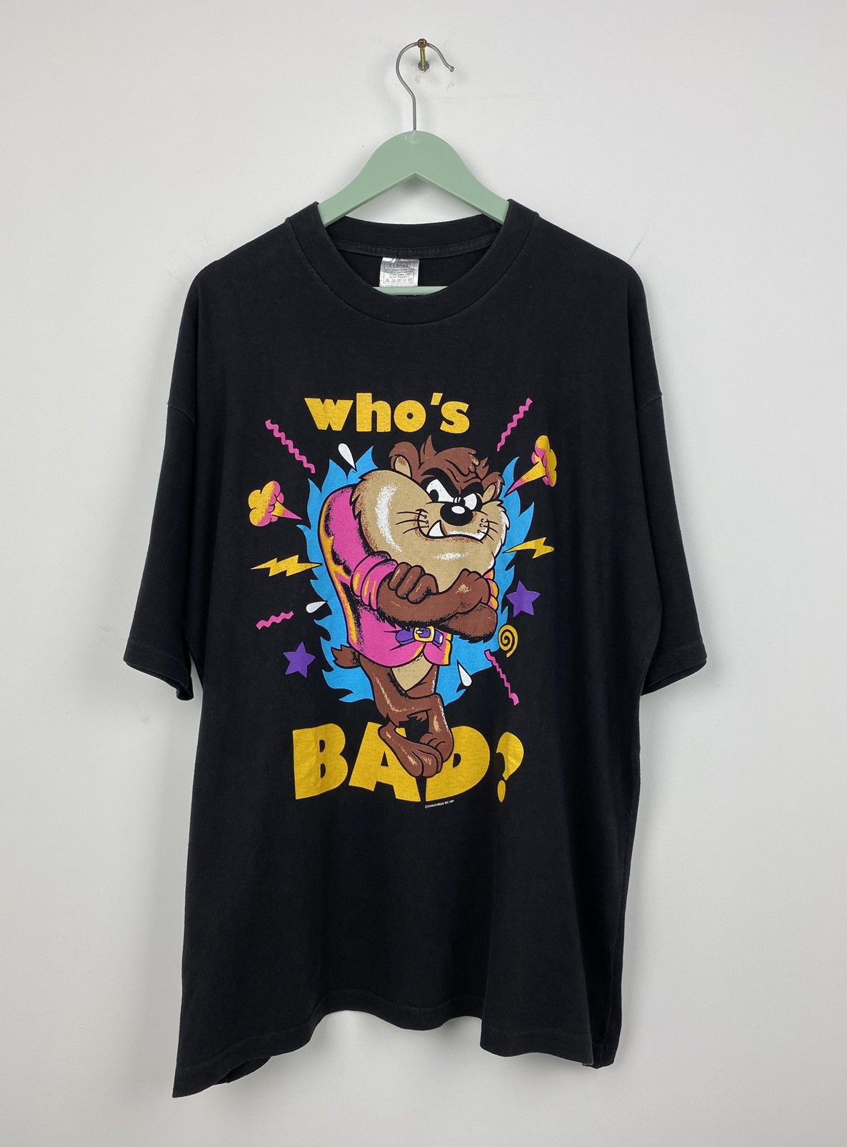 Vintage Vintage Y2K 1991 Taz Who’s Bad T Shirt Marvin Tweety Duck Size US XL / EU 56 / 4 - 1 Thumbnail