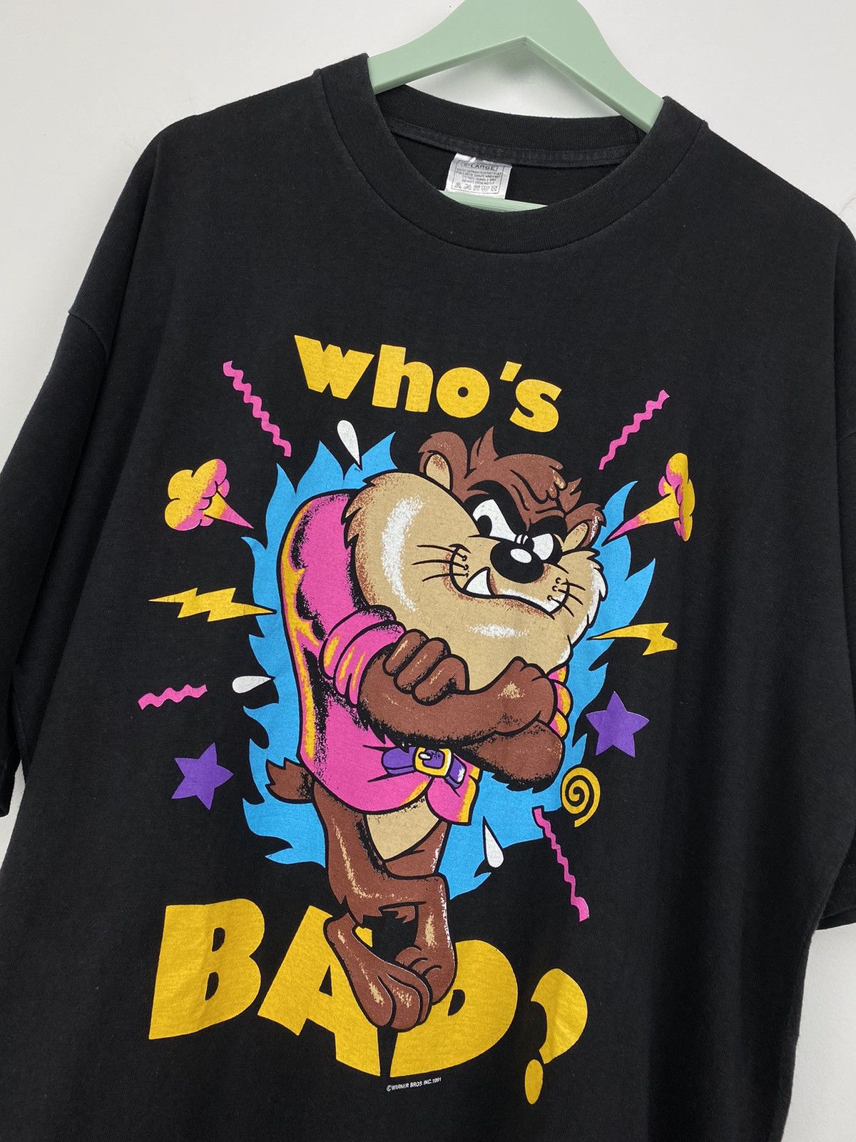Vintage Vintage Y2K 1991 Taz Who’s Bad T Shirt Marvin Tweety Duck Size US XL / EU 56 / 4 - 2 Thumbnail