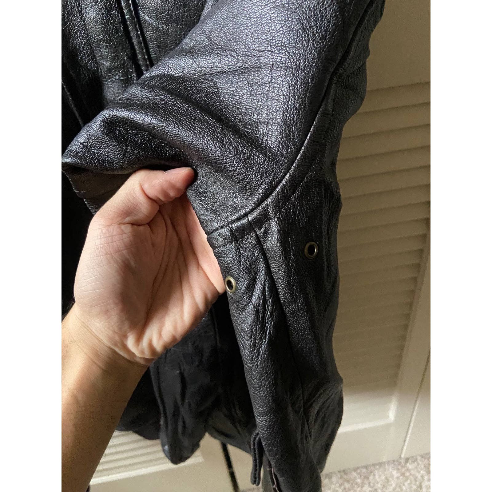 L.L. Bean LL Bean Goatskin Black Leather A-2 Flight Zip Jacket Size L Size US L / EU 52-54 / 3 - 6 Thumbnail