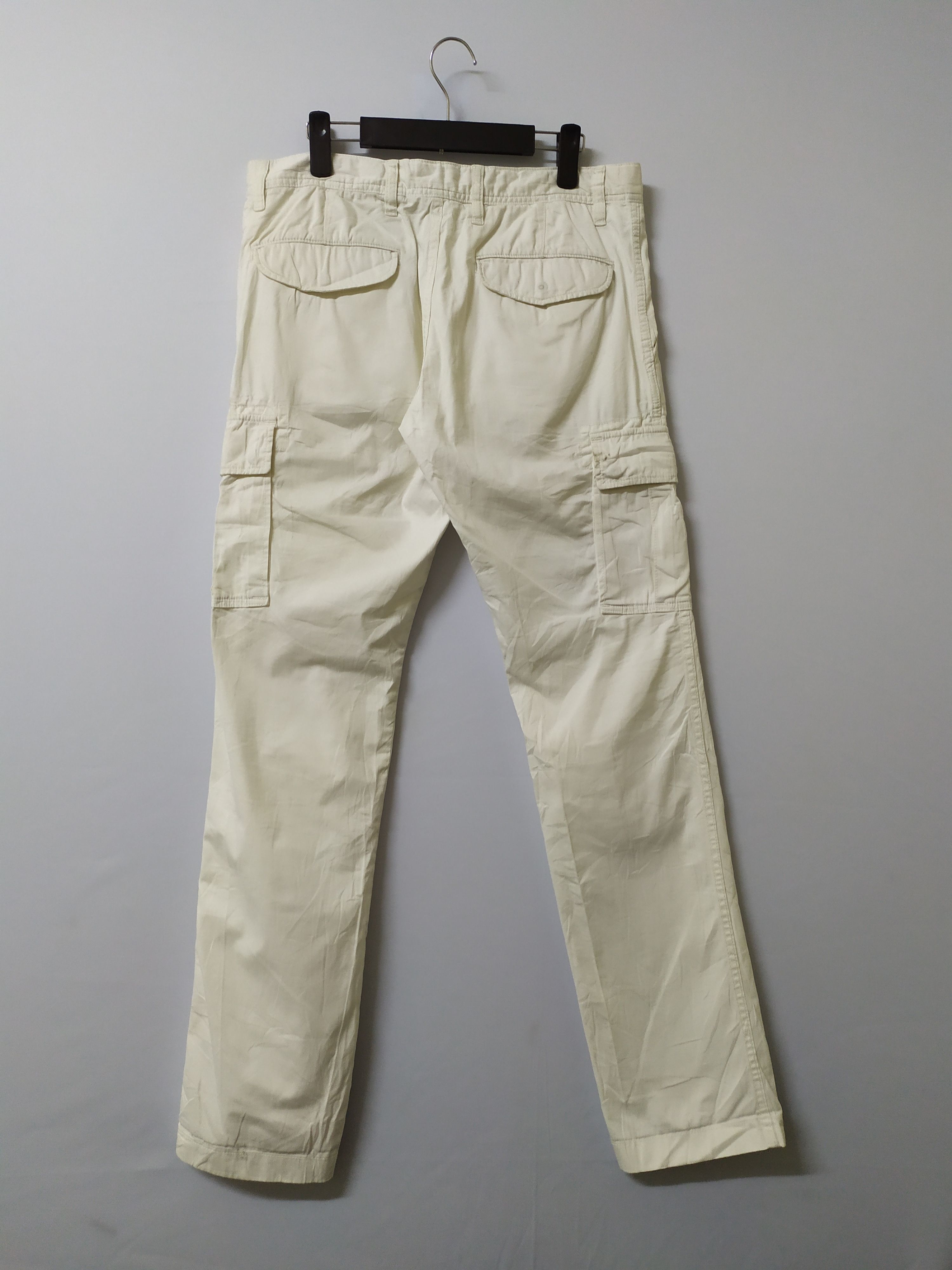 Japanese Brand × White's Boots JAPANESE BRAND FADED WHITE YELLOW CARGO PANTS Size US 34 / EU 50 - 8 Thumbnail