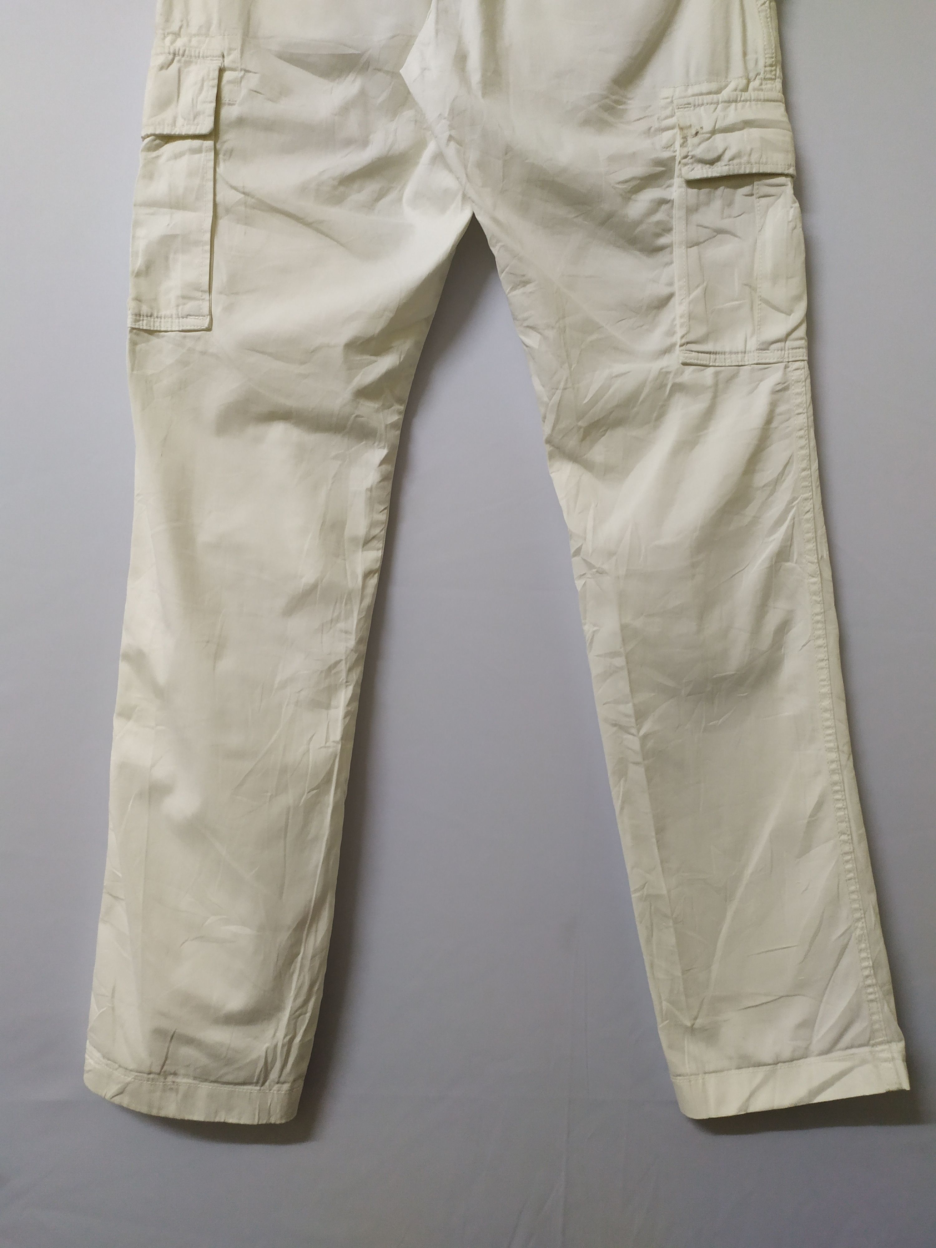 Japanese Brand × White's Boots JAPANESE BRAND FADED WHITE YELLOW CARGO PANTS Size US 34 / EU 50 - 11 Thumbnail