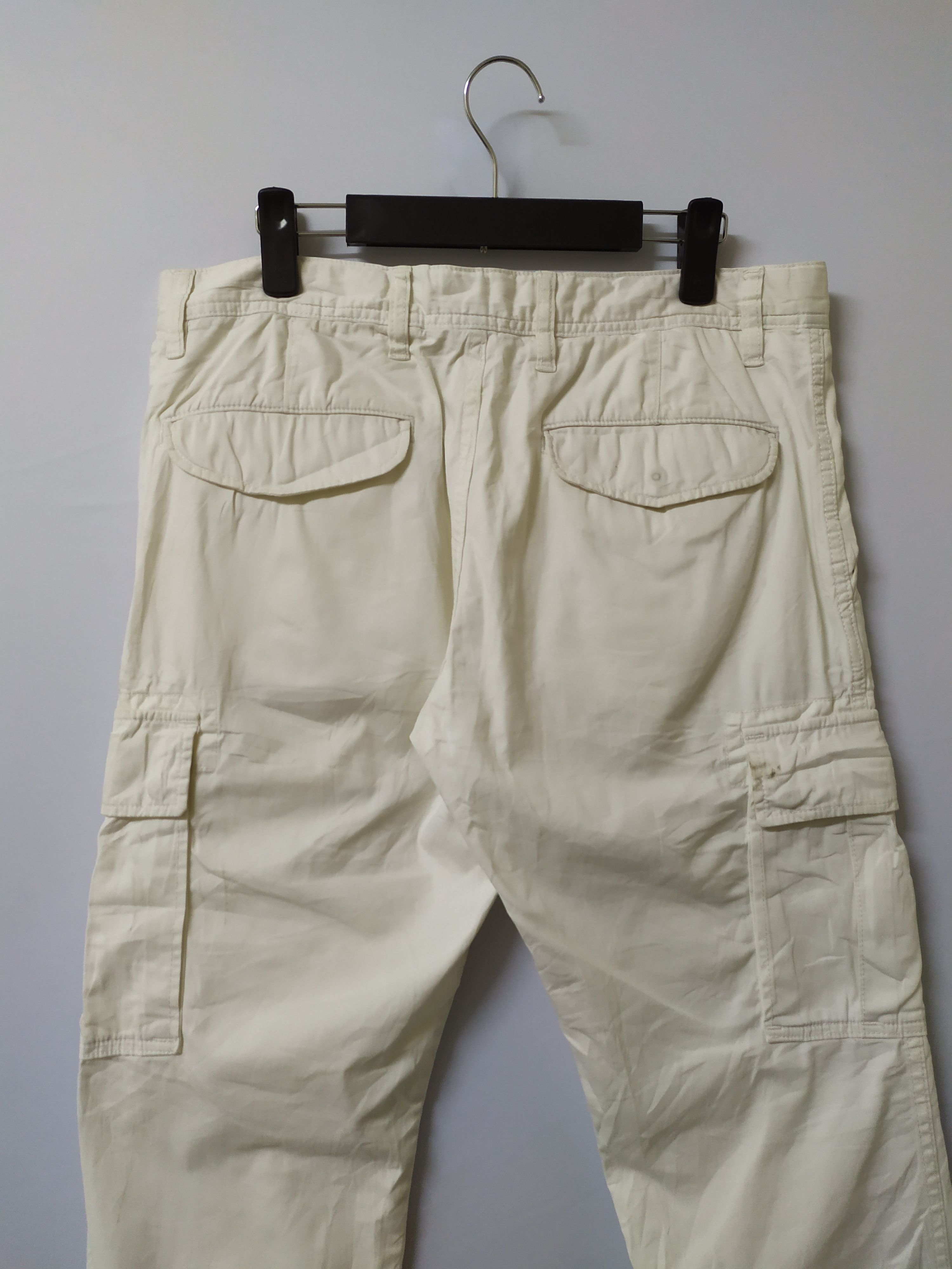Japanese Brand × White's Boots JAPANESE BRAND FADED WHITE YELLOW CARGO PANTS Size US 34 / EU 50 - 10 Thumbnail