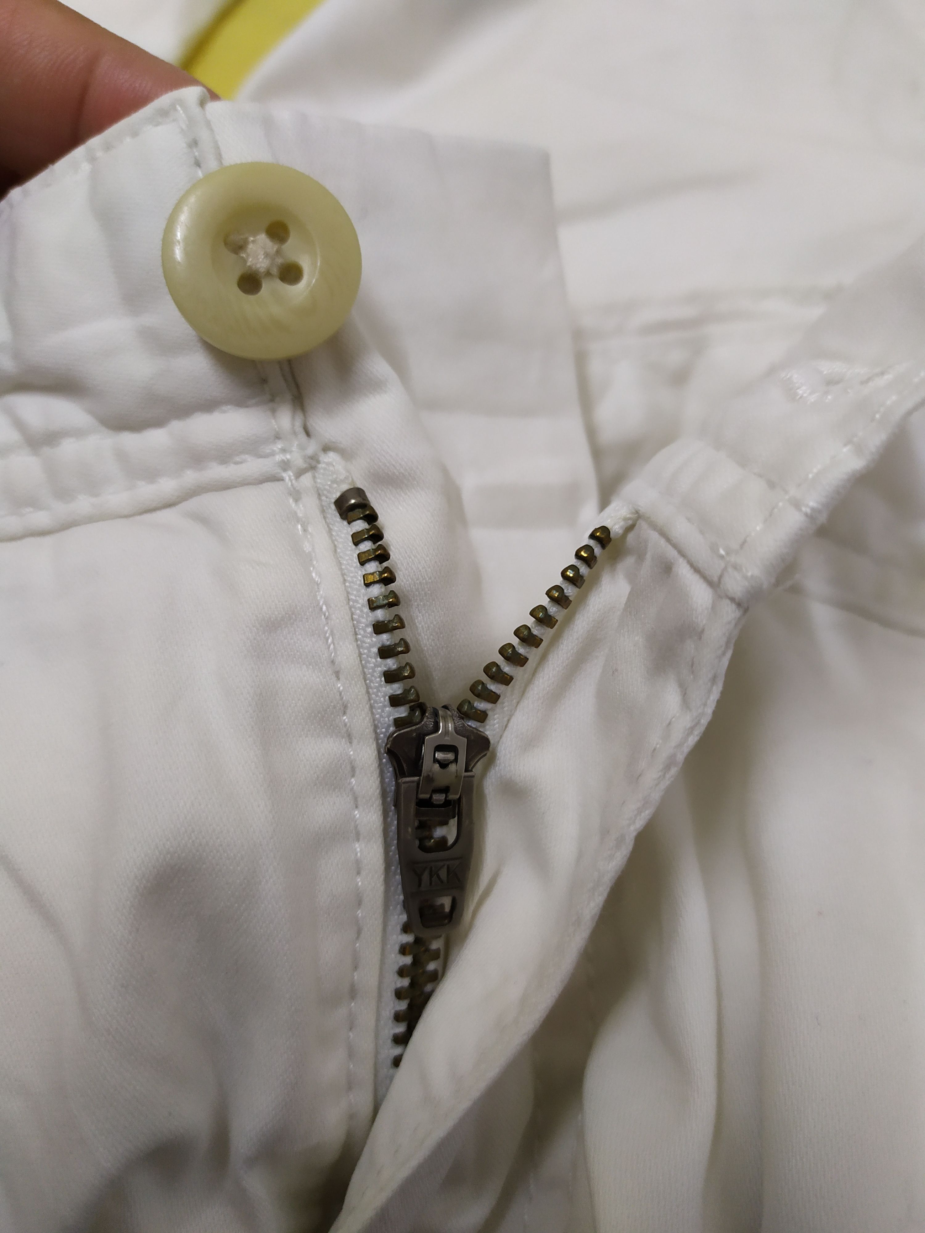 Japanese Brand × White's Boots JAPANESE BRAND FADED WHITE YELLOW CARGO PANTS Size US 34 / EU 50 - 13 Thumbnail
