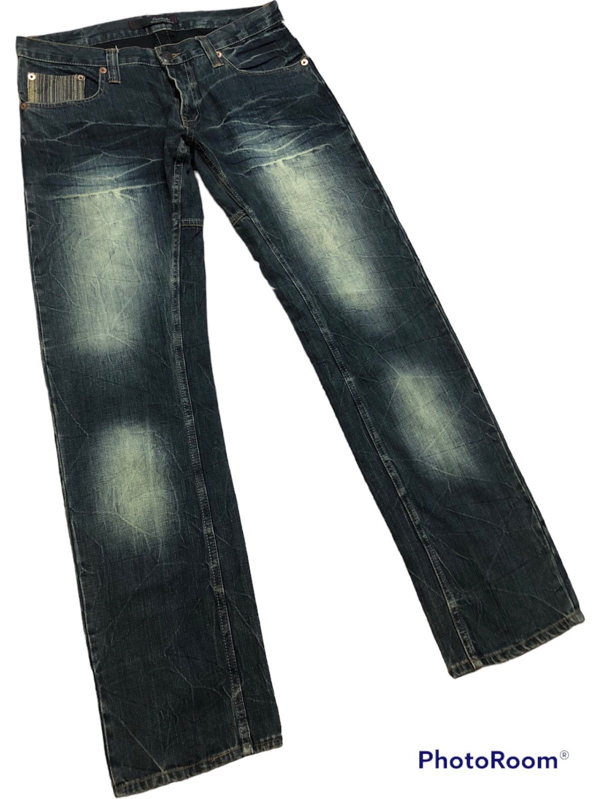 Hysteric Glamour × Japanese Brand RARE!! JAPANESE BRAND DOMINATE DISTRESSED FLASH DENIM JEANS Size US 34 / EU 50 - 3 Thumbnail