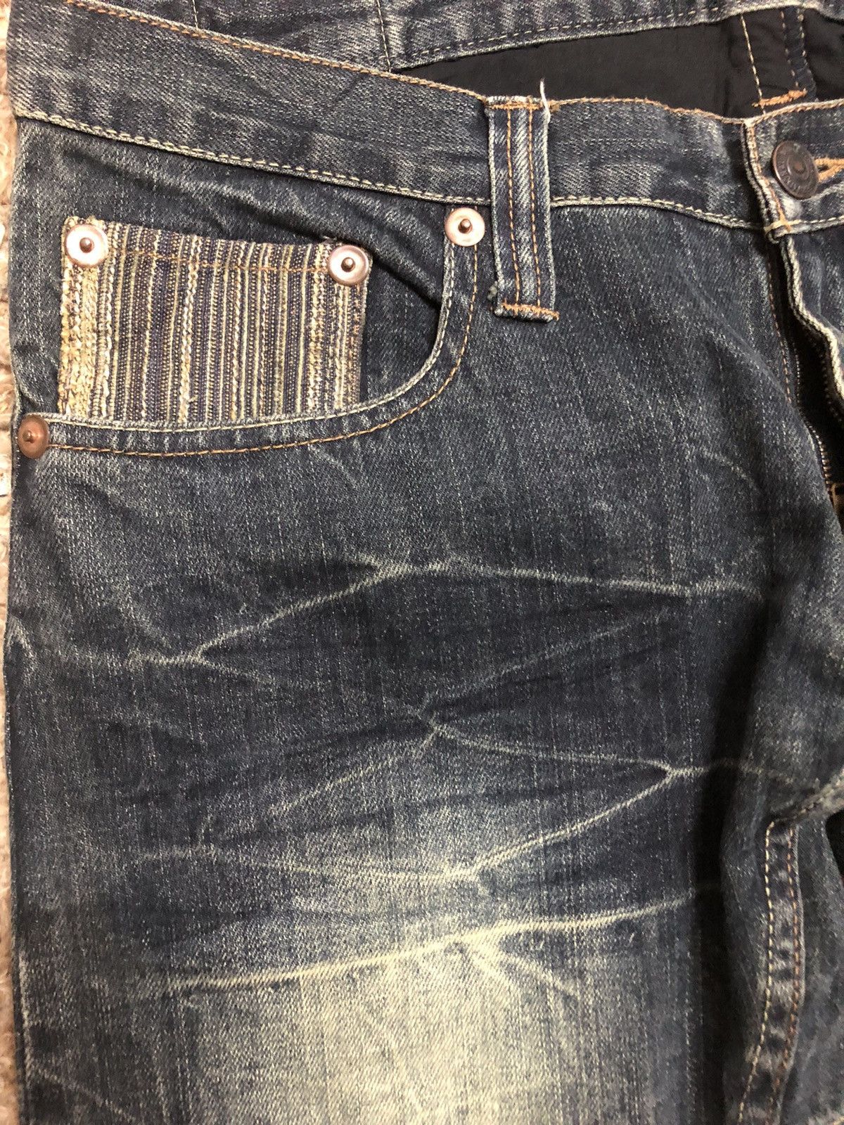 Hysteric Glamour × Japanese Brand RARE!! JAPANESE BRAND DOMINATE DISTRESSED FLASH DENIM JEANS Size US 34 / EU 50 - 13 Thumbnail