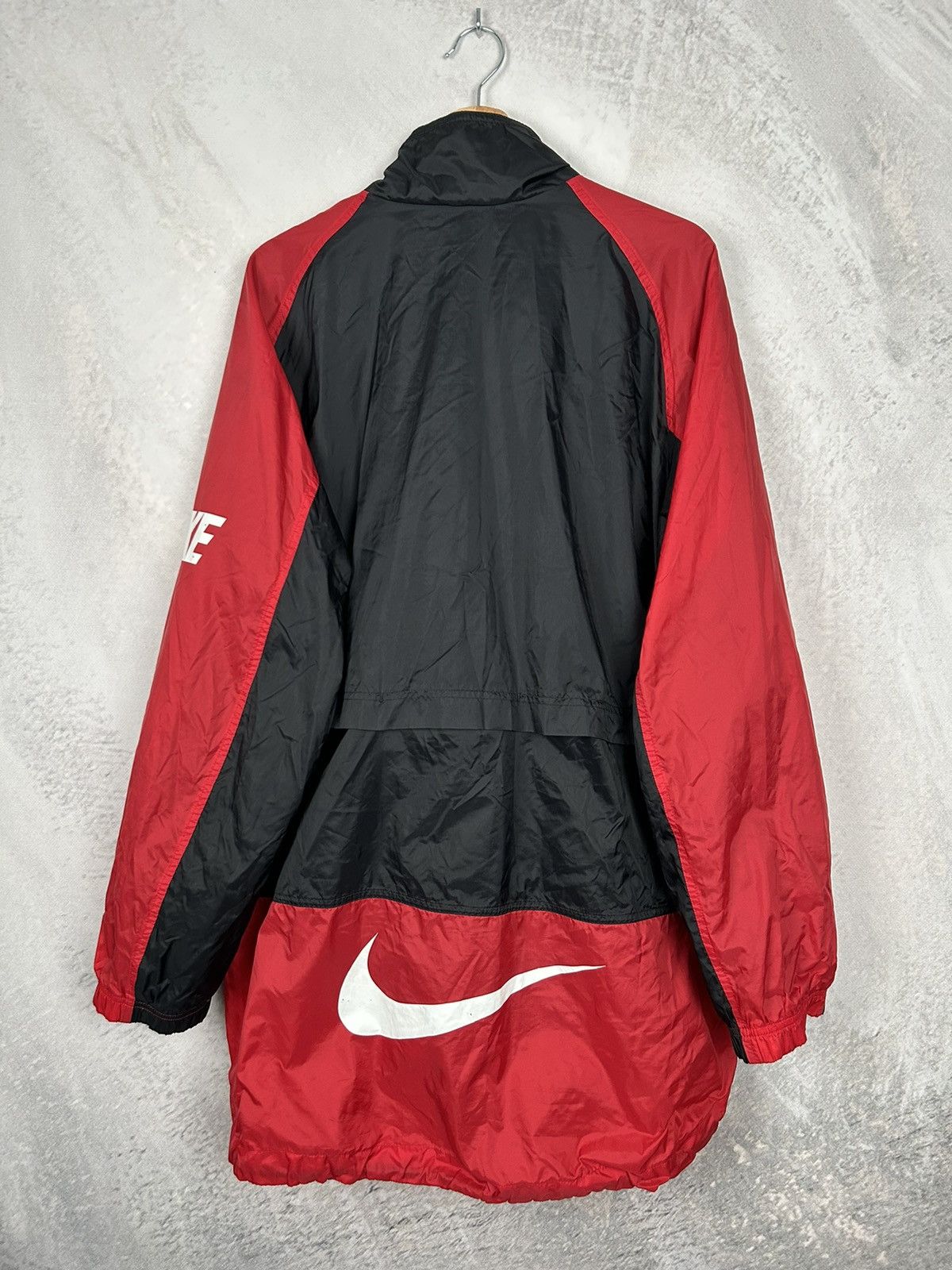 Nike × Vintage Vintage Nike 90s Light Nylon Jacket Big Swoosh Logo Size US XL / EU 56 / 4 - 2 Thumbnail
