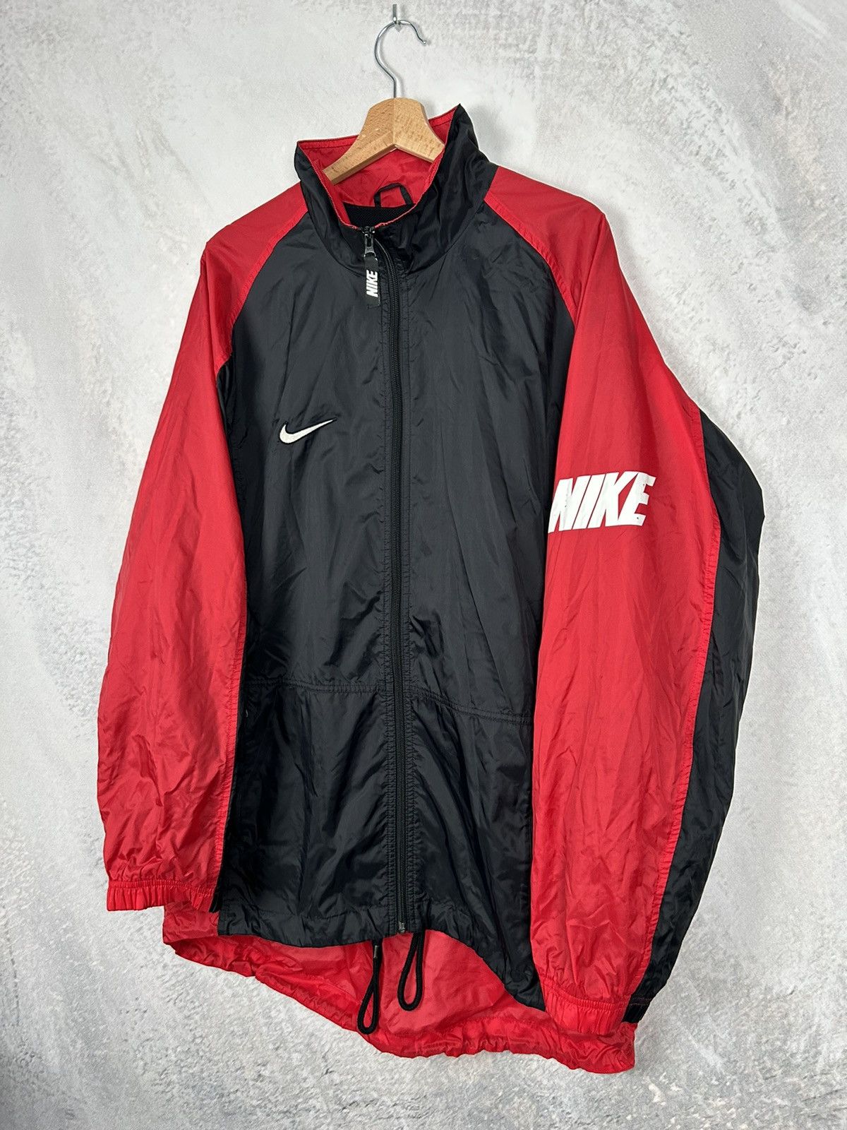 Nike × Vintage Vintage Nike 90s Light Nylon Jacket Big Swoosh Logo Size US XL / EU 56 / 4 - 3 Thumbnail