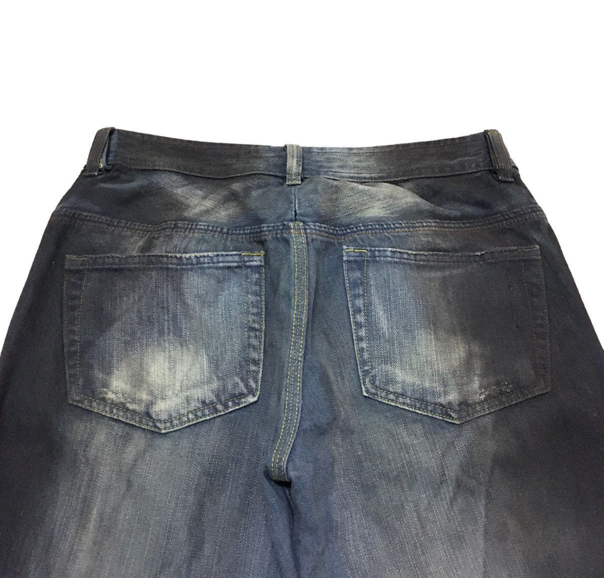 14th Addiction Rare Design Vintage Artinero Waxed Distressed Jeans 1990s Size US 30 / EU 46 - 4 Thumbnail