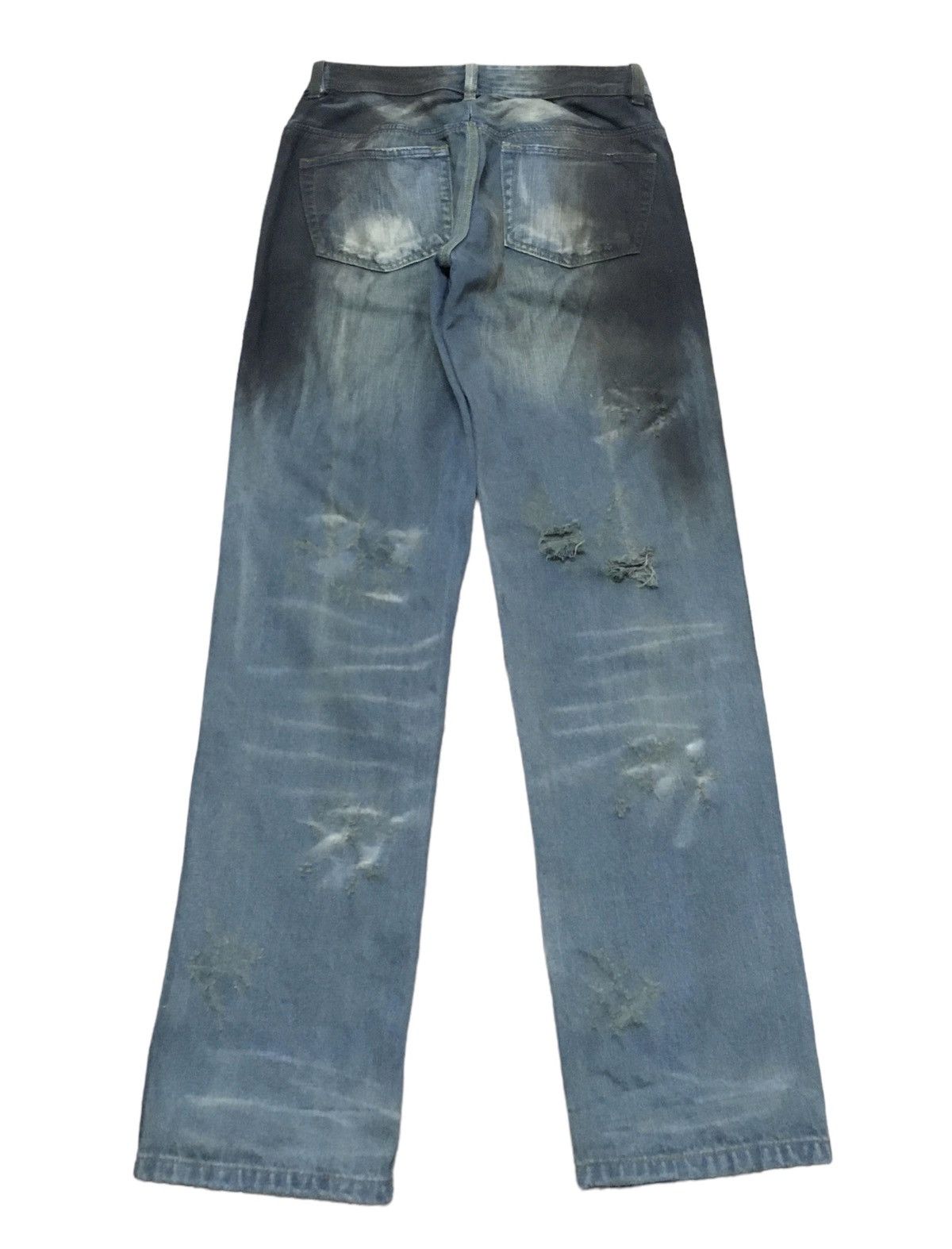 14th Addiction Rare Design Vintage Artinero Waxed Distressed Jeans 1990s Size US 30 / EU 46 - 2 Thumbnail