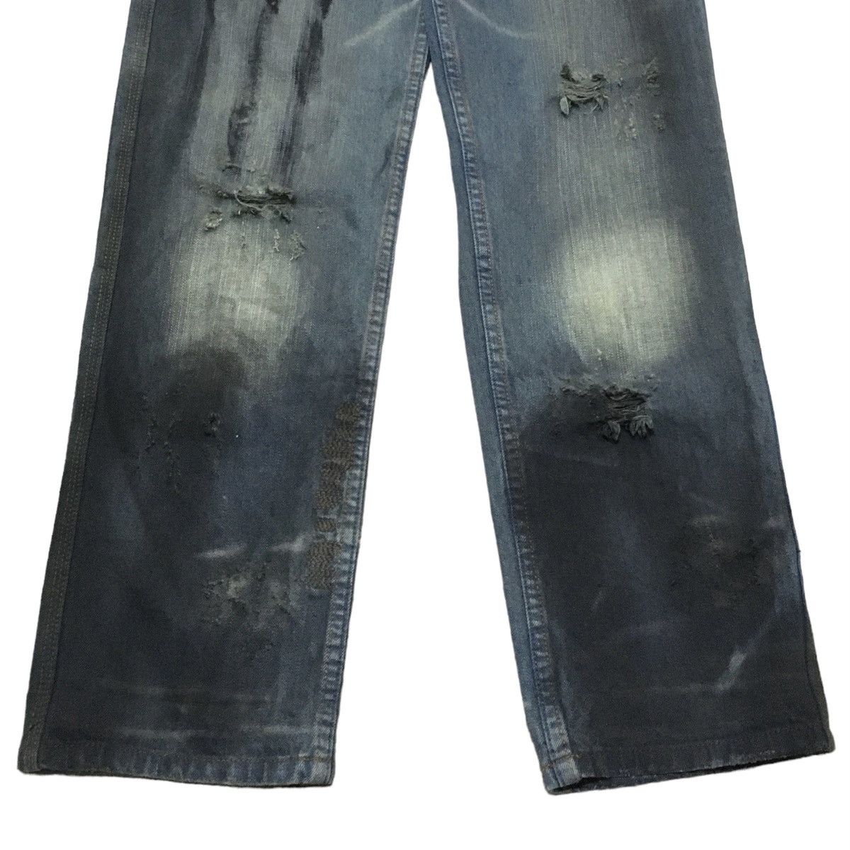14th Addiction Rare Design Vintage Artinero Waxed Distressed Jeans 1990s Size US 30 / EU 46 - 5 Thumbnail