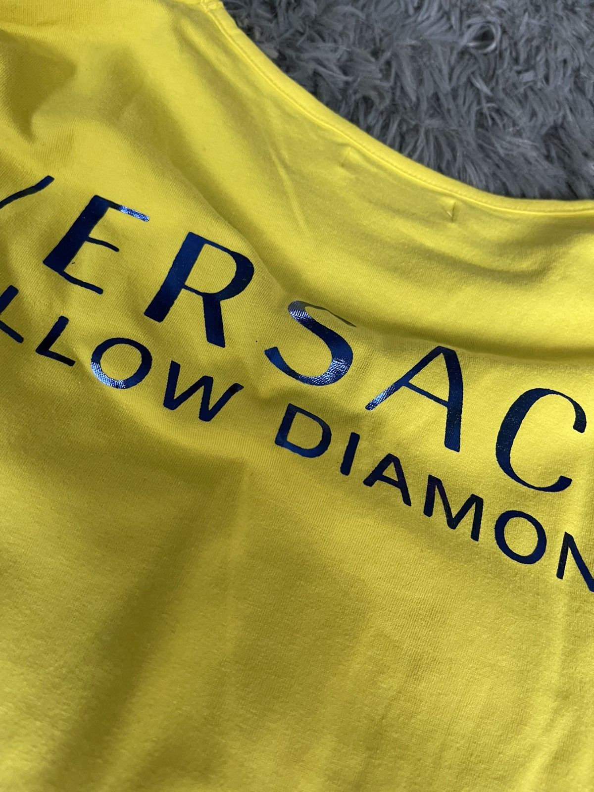 Versace × Vintage Versace Parfums line yellow diamond Y2K vintage longsleeve Size M / US 6-8 / IT 42-44 - 4 Thumbnail