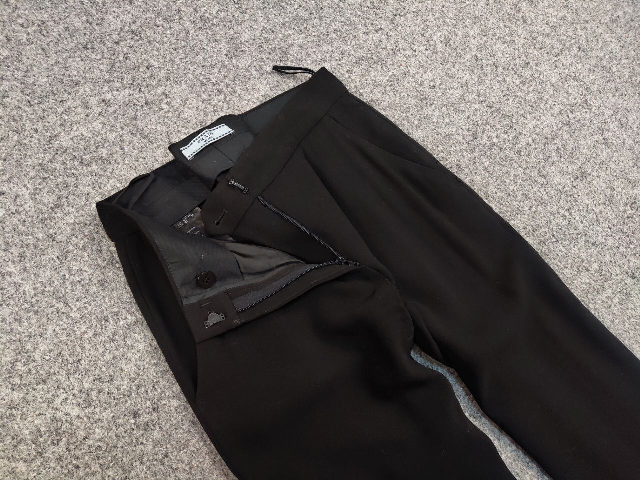 Prada Prada Women's Black Acetate Casual Trouser Pants Size 36" / US 14 / IT 50 - 12 Thumbnail