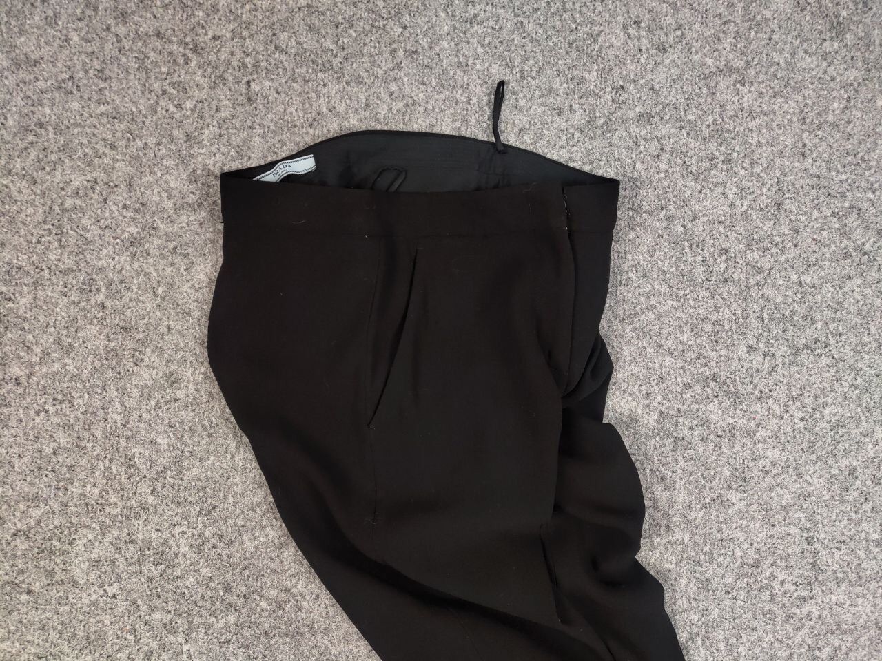 Prada Prada Women's Black Acetate Casual Trouser Pants Size 36" / US 14 / IT 50 - 17 Thumbnail