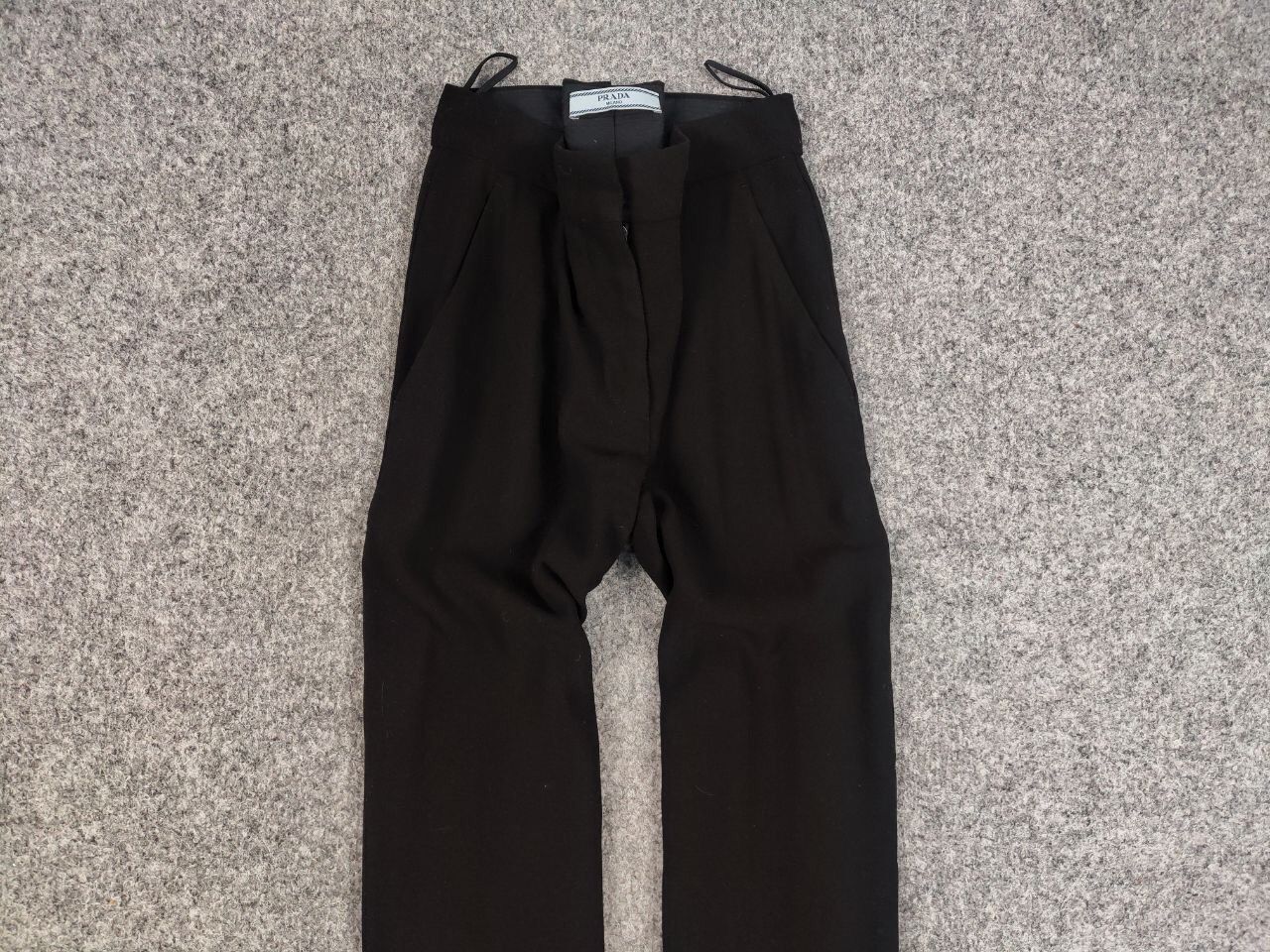 Prada Prada Women's Black Acetate Casual Trouser Pants Size 36" / US 14 / IT 50 - 7 Thumbnail