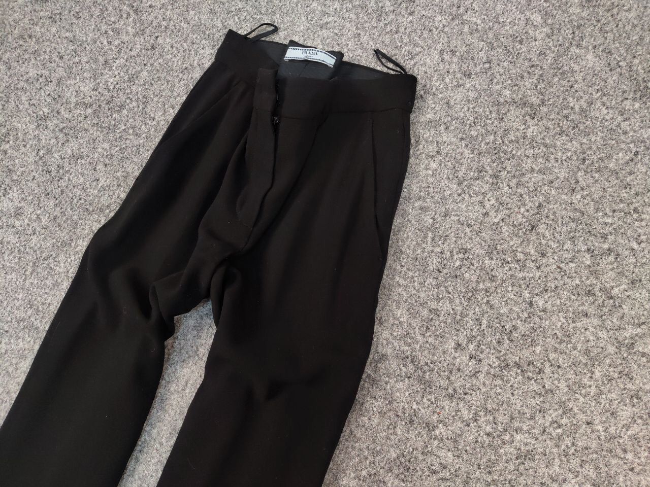 Prada Prada Women's Black Acetate Casual Trouser Pants Size 36" / US 14 / IT 50 - 5 Thumbnail