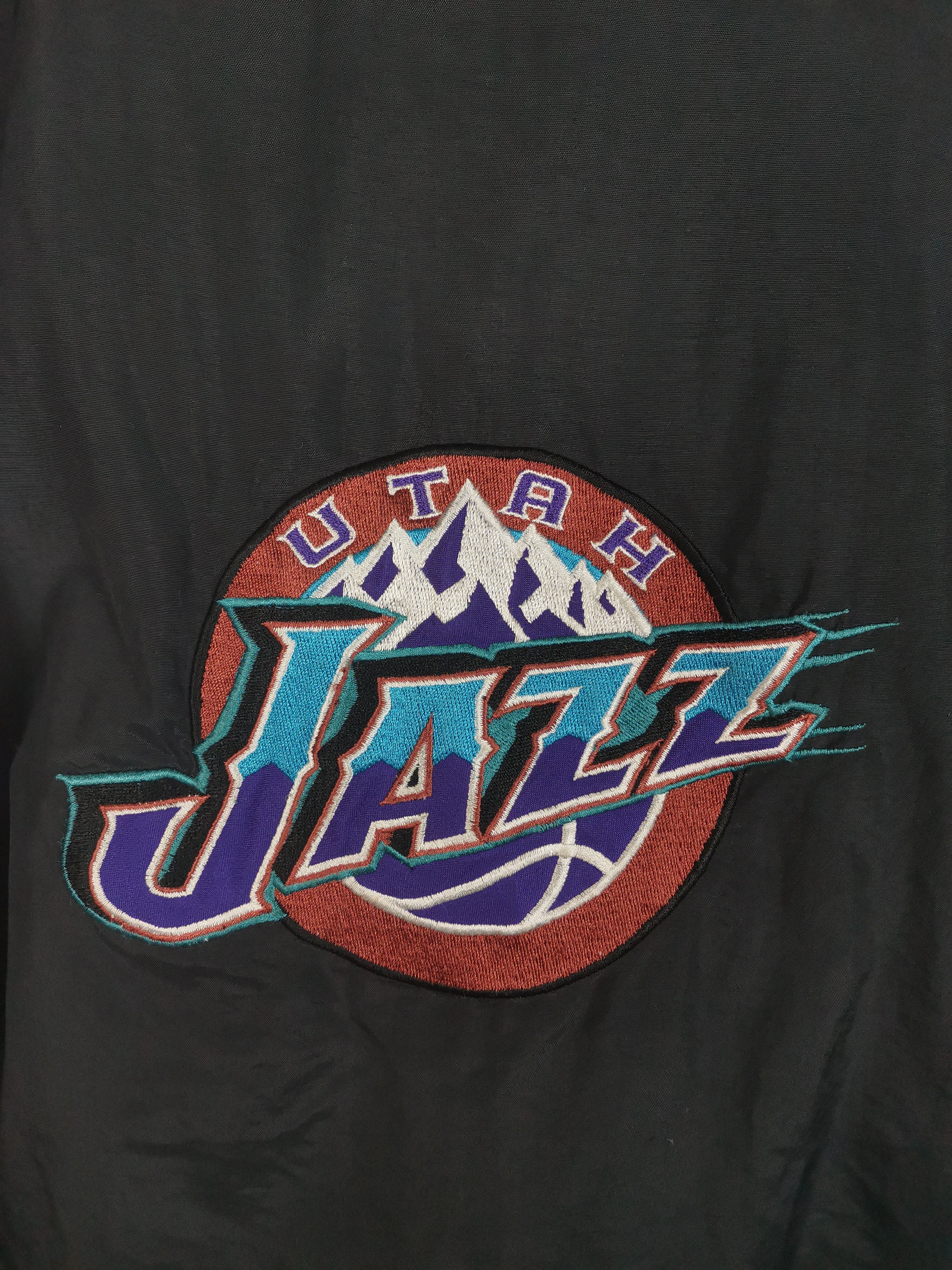 Vintage Nba Starter Utah Jazz Embroidered Puffer Jacket