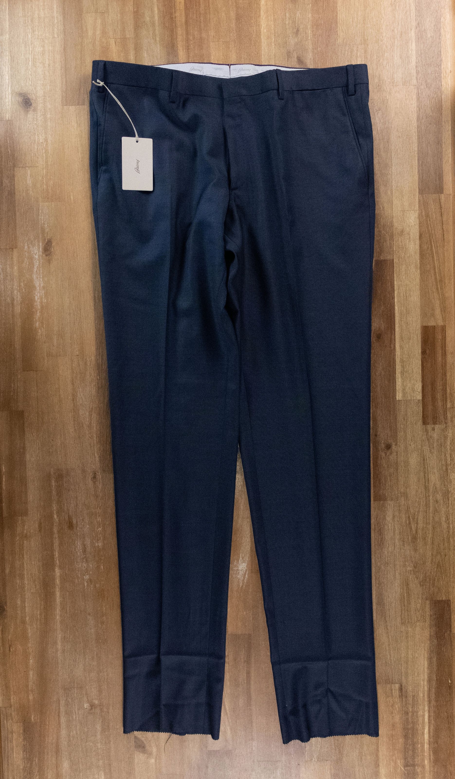 Brioni BRIONI blue flat front wool dress pants trousers 40 US 56 IT Size US 40 / EU 56 - 1 Thumbnail