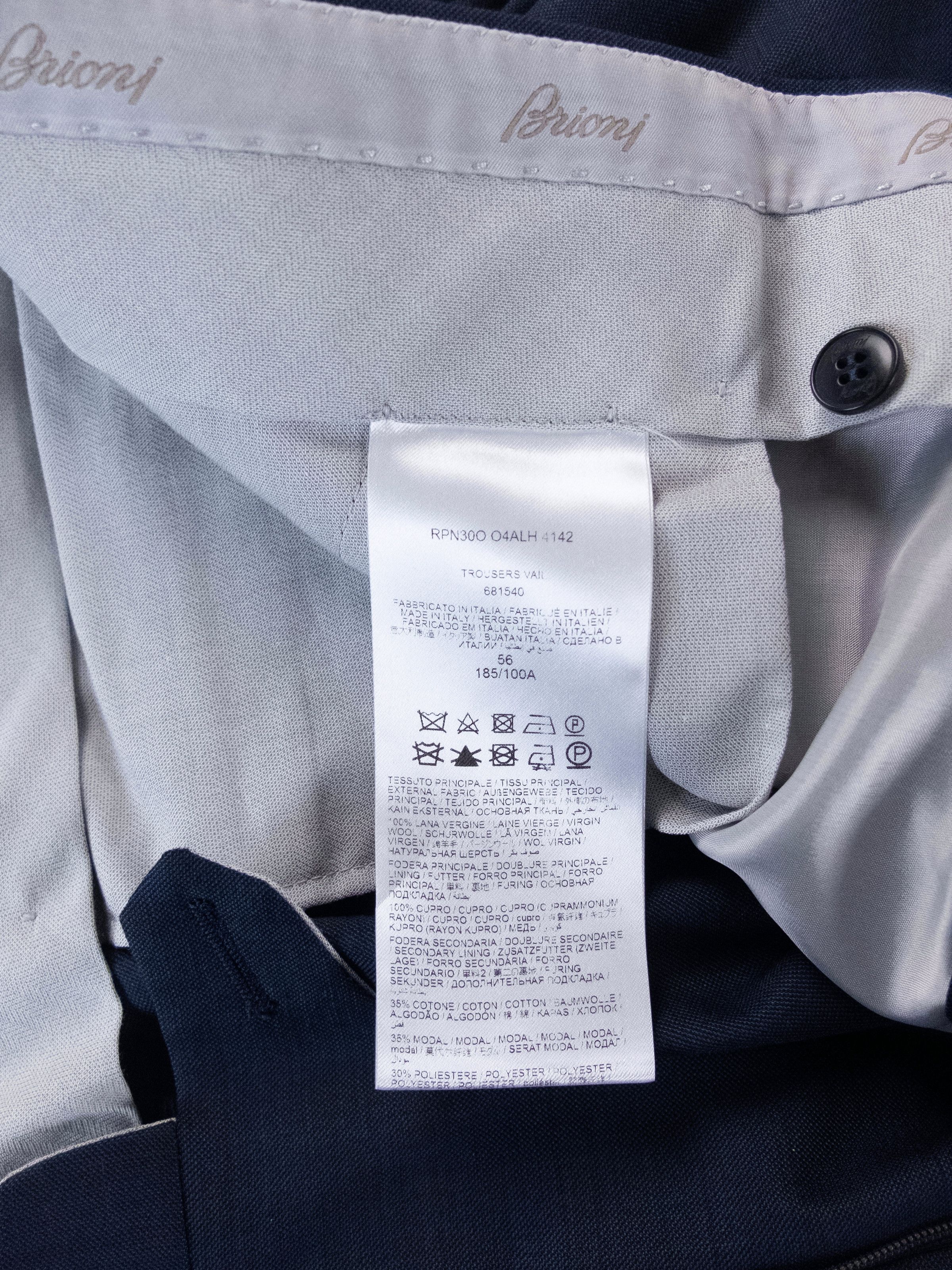 Brioni BRIONI blue flat front wool dress pants trousers 40 US 56 IT Size US 40 / EU 56 - 5 Thumbnail